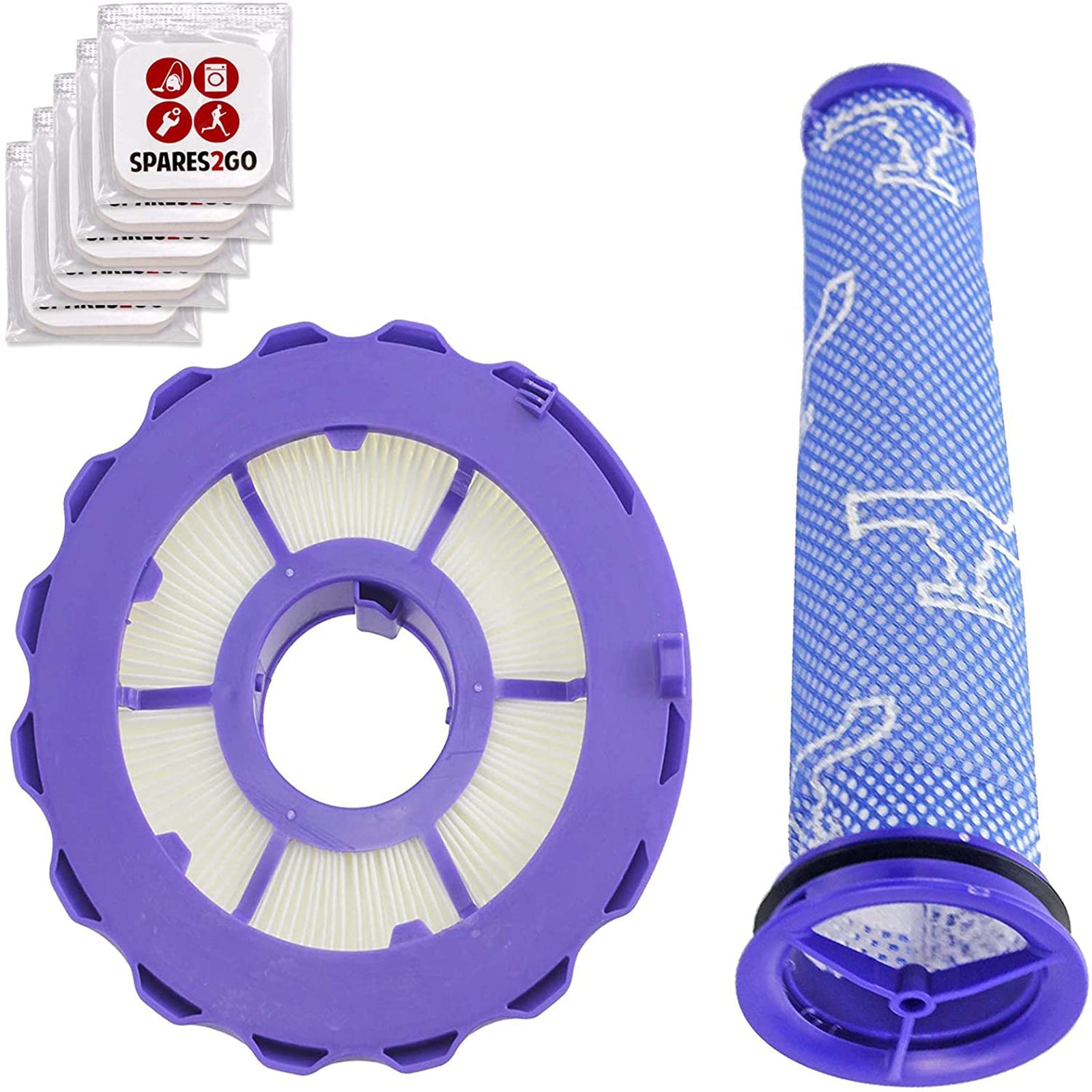 Pre + Post Motor Filters compatible with Dyson DC40 Animal Multi Floor Vacuum Cleaner + Fresheners