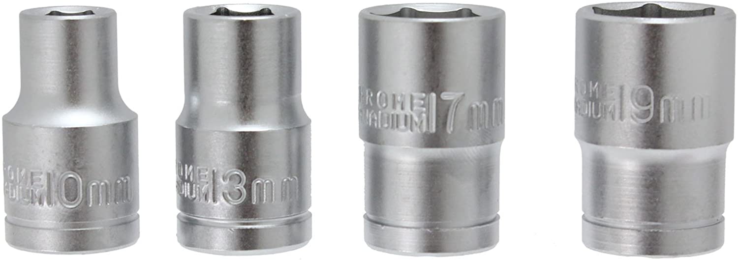 1/2" Drive Breaker Bar Wheel Balance Flexi Socket Head + 18" Tyre Iron + Socket Set (10mm, 13mm, 17mm & 19mm)