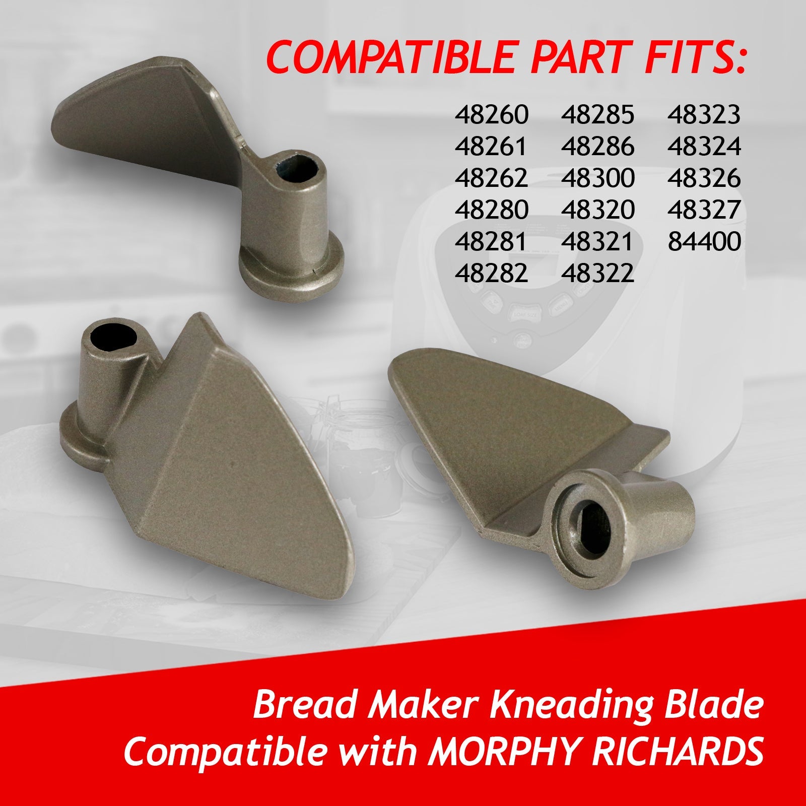 Baking Pan for MORPHY RICHARDS Breadmaker + Kneading Blade Arm 48319 48320 48321