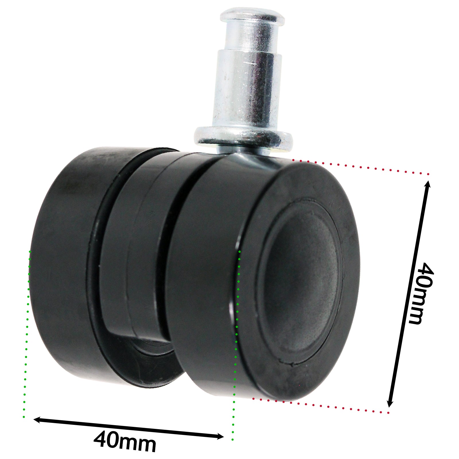 NUMATIC HENRY Wheel Front Twin Castor Runner 40mm HVR200 HHR200 HRV200 HVX200 x 2