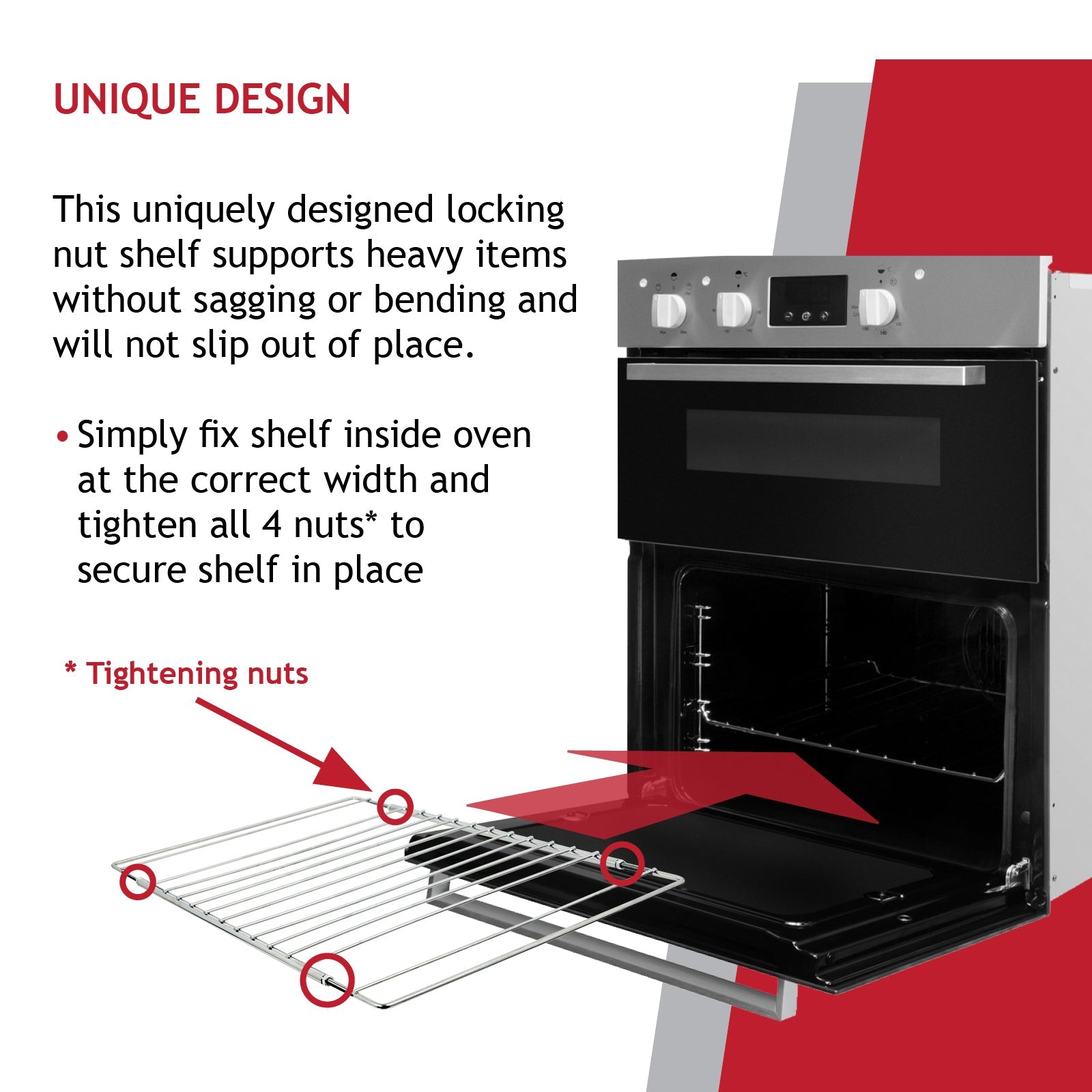 Oven Liner Adjustable Shelf UNIVERSAL Extendable Locking Rack + 2 x liners