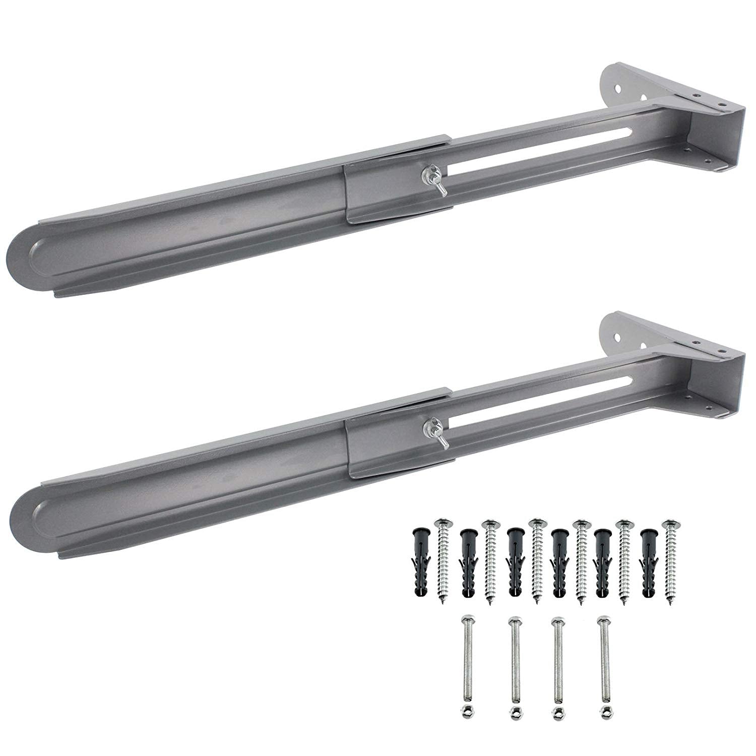 Universal Silver Microwave Wall Mount Brackets x 2