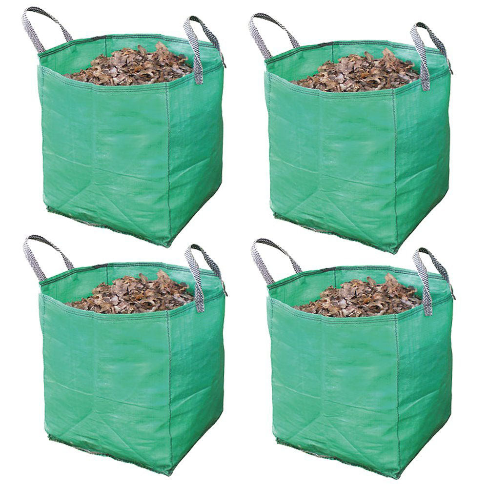 Large Garden Waste Recycling Tip Bags Heavy Duty Non Tear Woven Plastic Sack x 4
