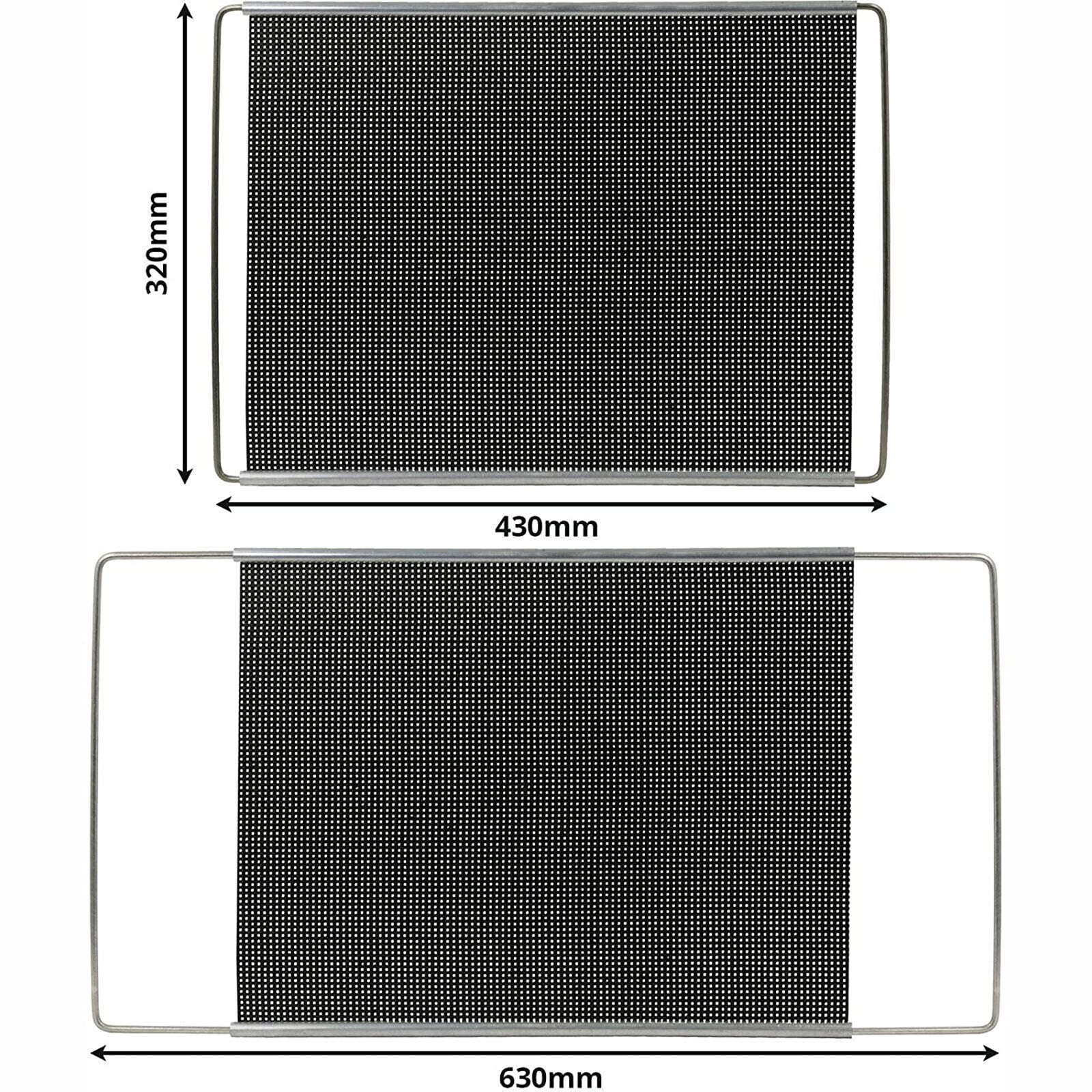 Oven Liner Shelf Adjustable UNIVERSAL Extendable Non Stick Baking Rack Tray - Pack of 2