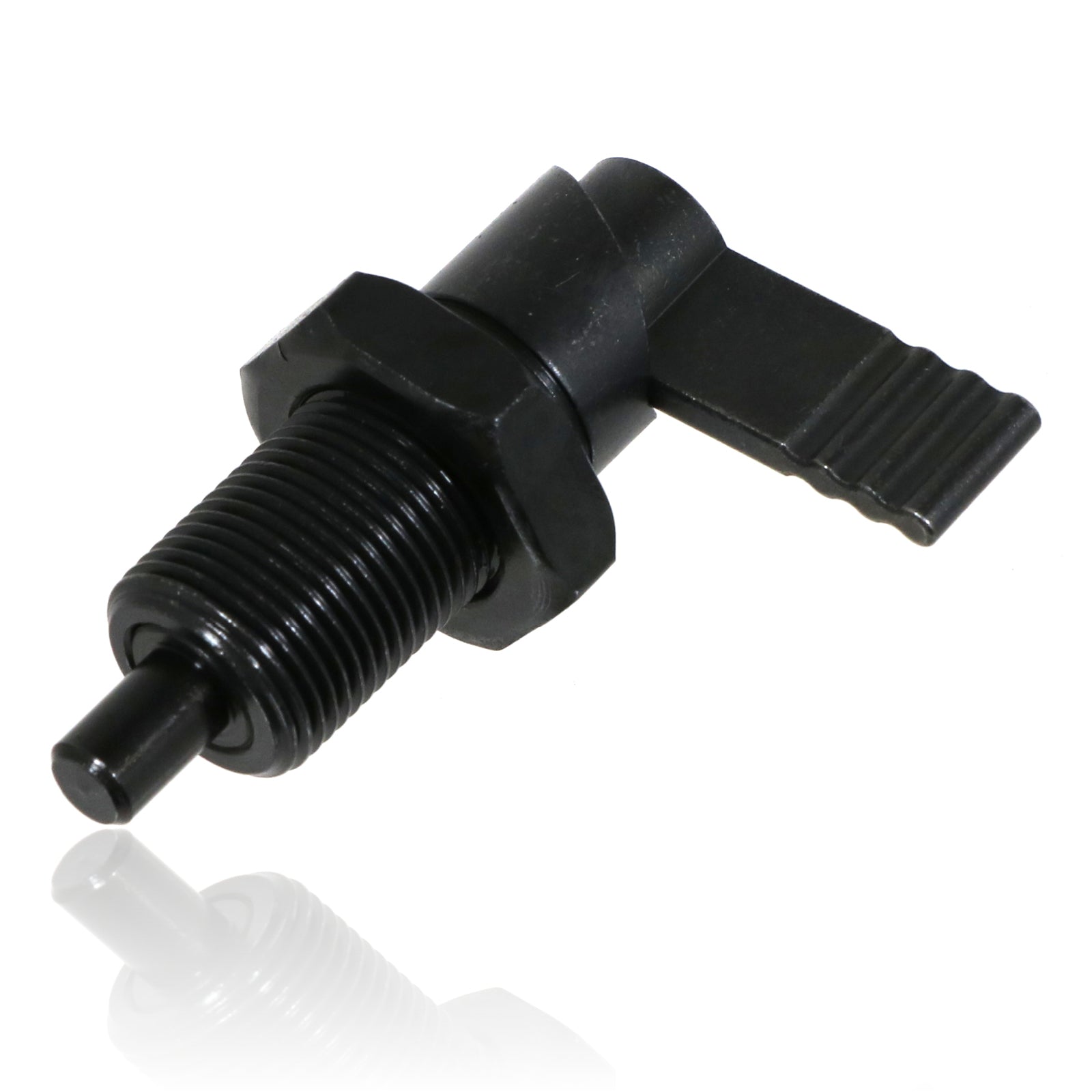 M20 Index Plunger with Cam Action Blackened Steel 8mm plunger