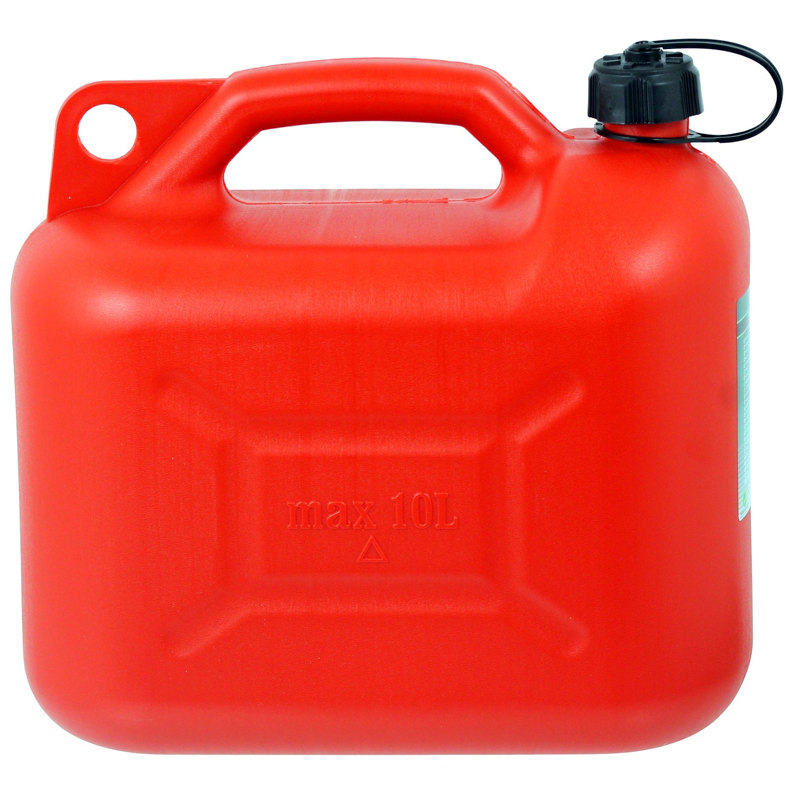Fuel Can 10L Red Large Plastic Petrol Diesel Jerry Can Canister + Flexible Spout