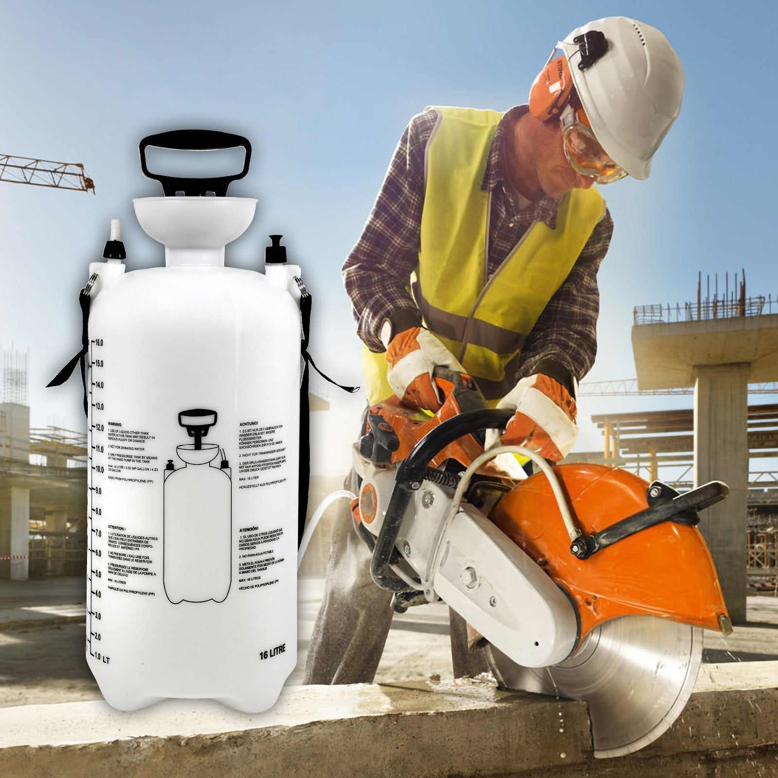 Dust Suppression Water Bottle for STIHL TS350 TS360 TS510 TS760 Saw Disc Cutter