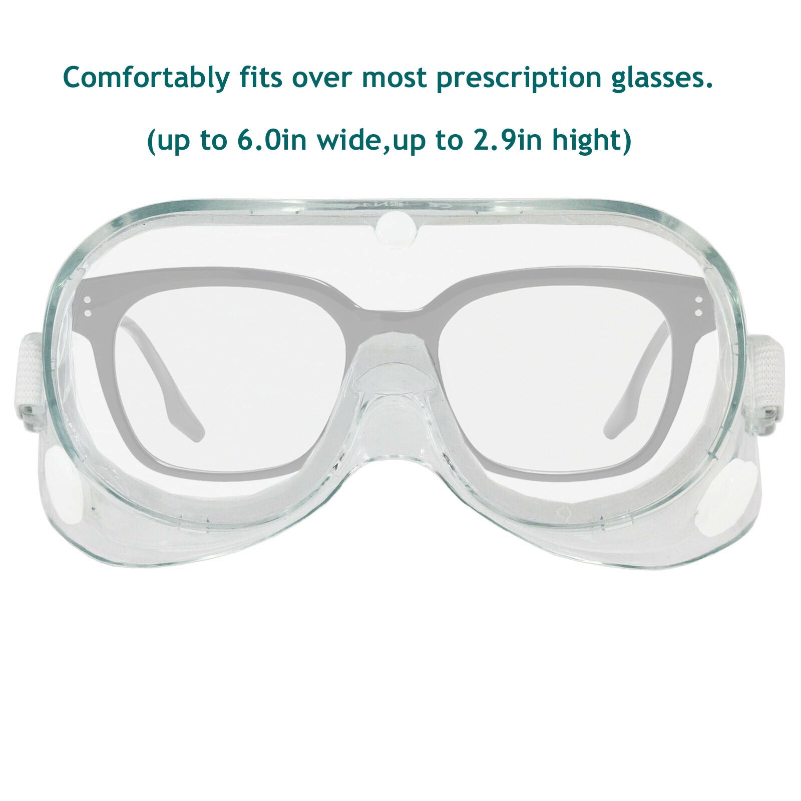 Multipurpose Safety Goggles Protection Glasses One Size Fit Pack of 1 Clear