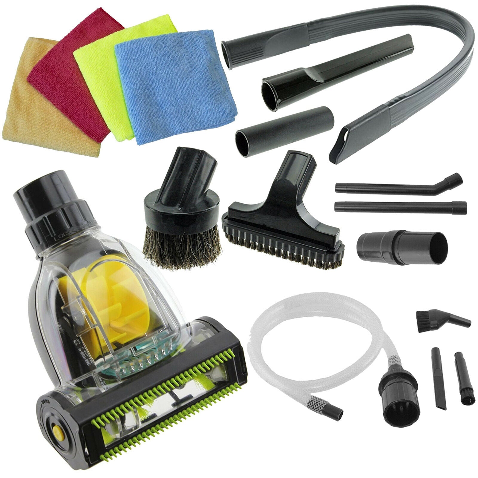 Car Detailing Complete Valet Kit with Micro Tools & Cloths compatible with ZANUSSI Vacuum Cleaner (32mm)