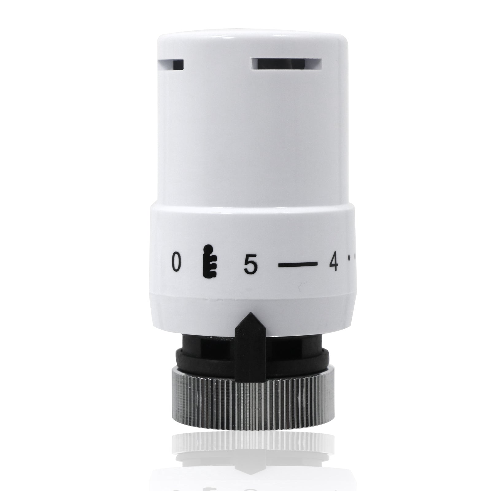 TOWER Thermostatic Radiator Valve Set Angled Lockshield 10-15mm TRV Head White