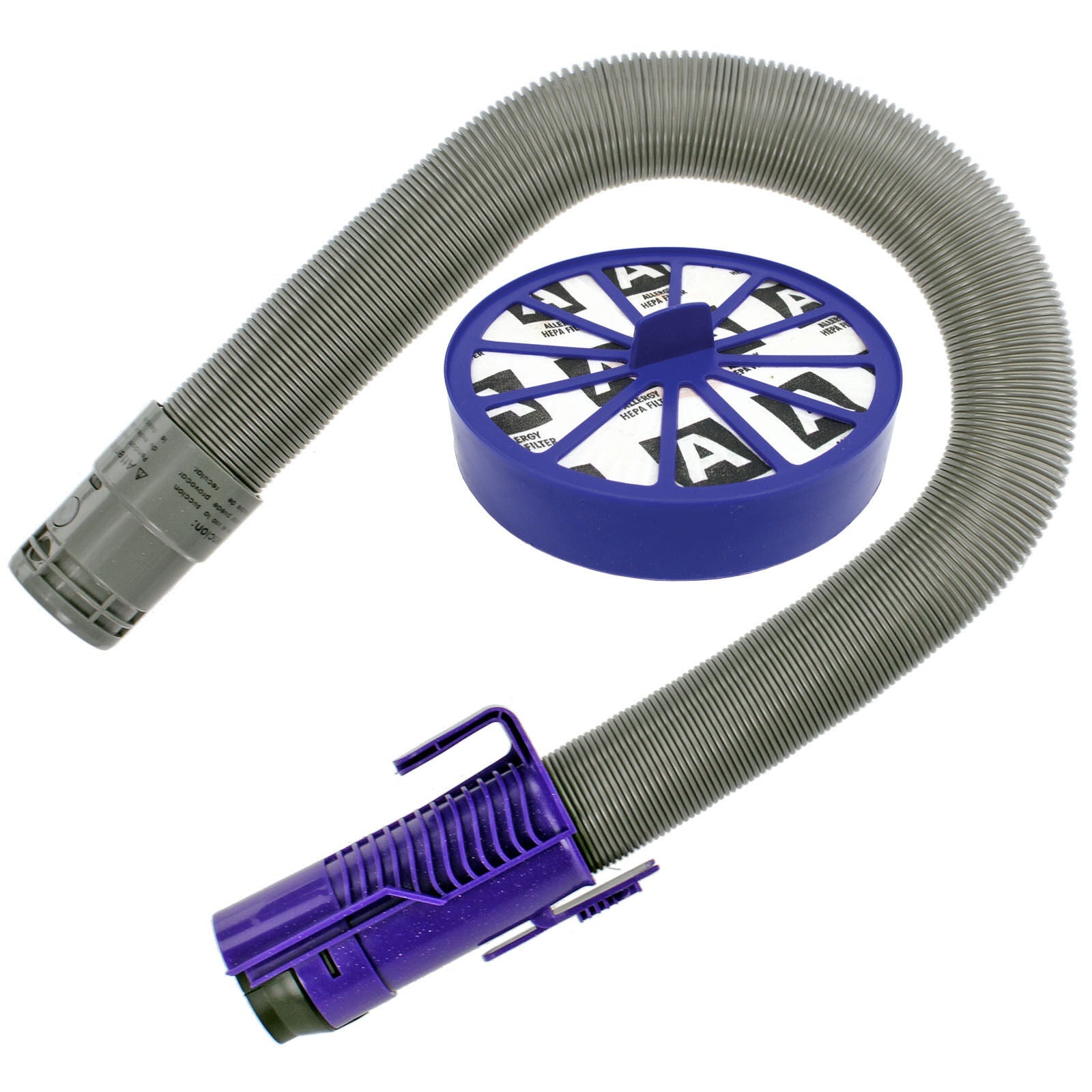 Purple Stretch Hoover Hose & HEPA Post Filter for DYSON DC07 Vacuum Cleaner