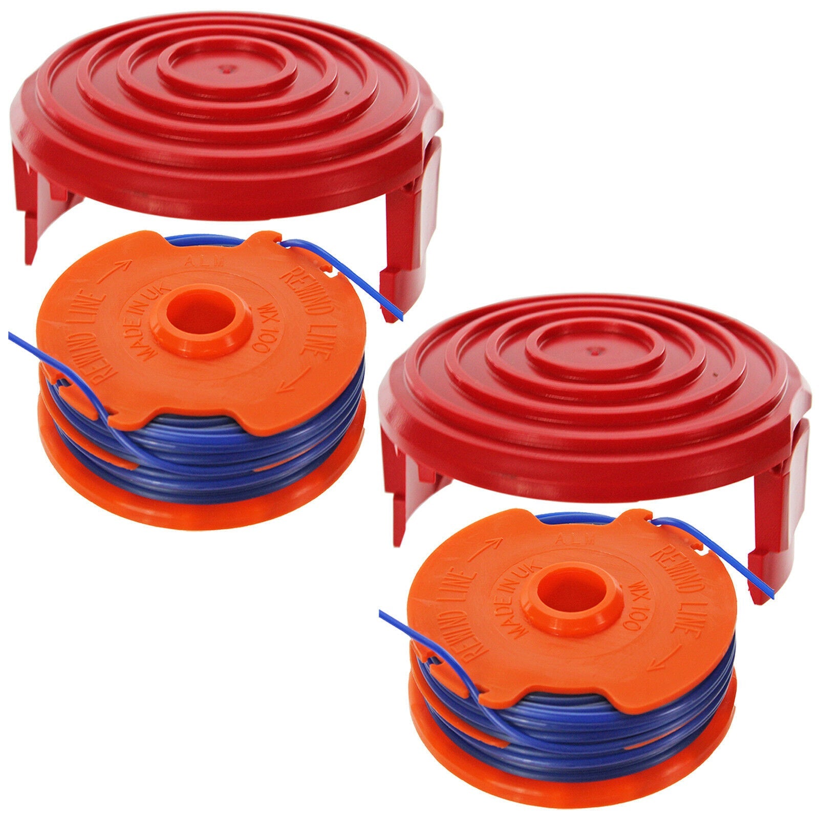 Dual Strimmer Line Spool Head Base Cover Cap for QUALCAST GT25 GGT3503 GGT350A1 x 2