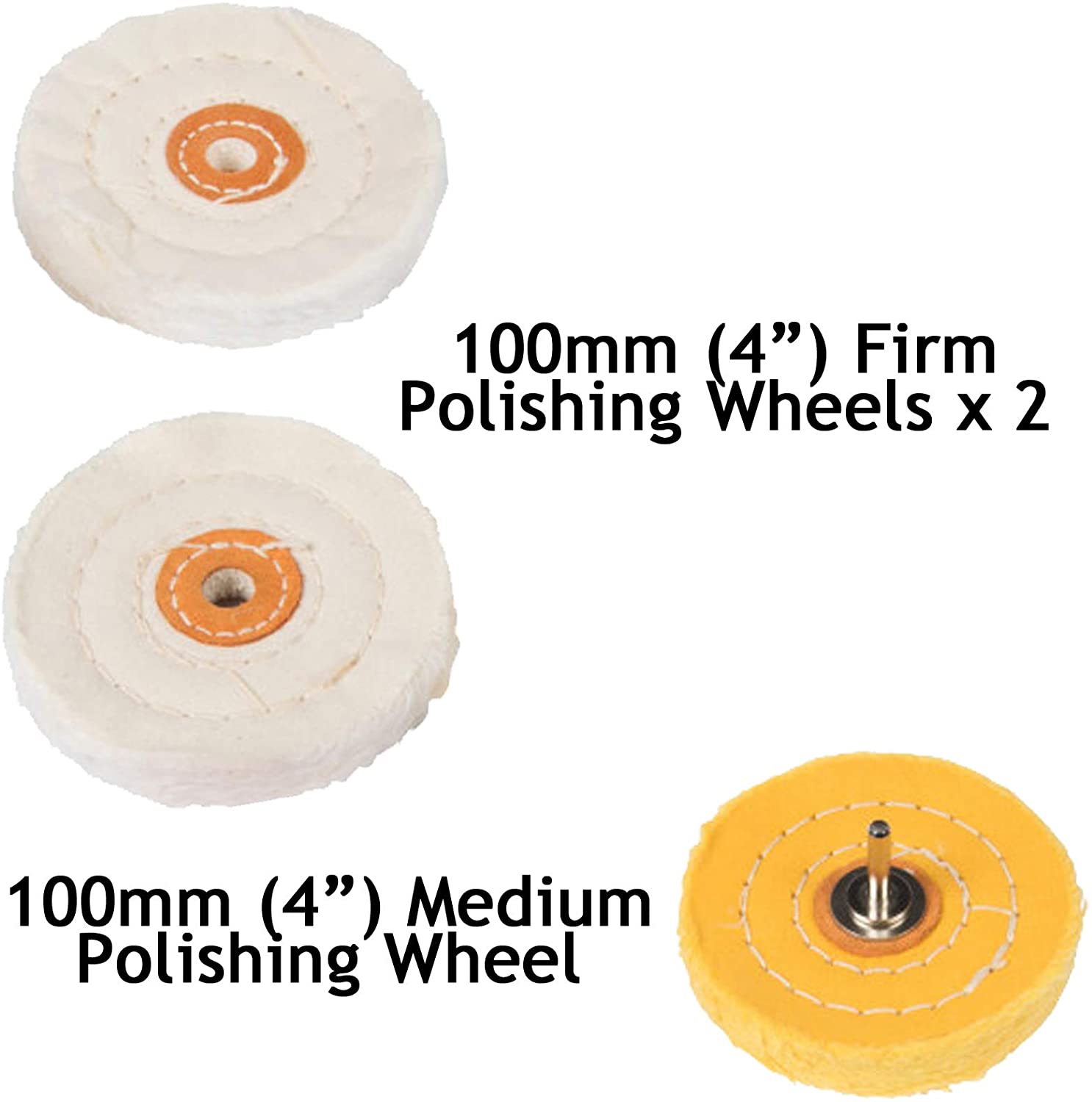 Metal Cleaning Polishing Buffing Wheel & Compound Polish Kit & Rust for Drill