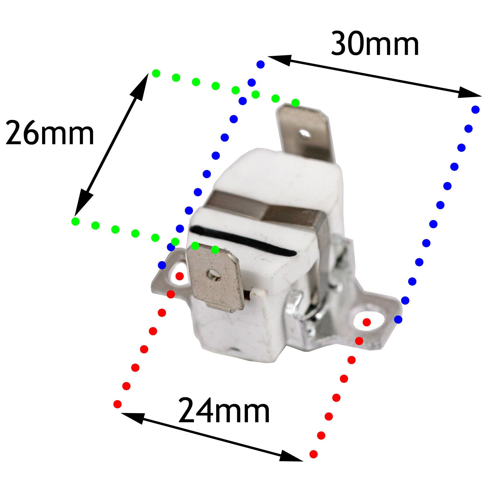 Heater Thermostats Kit for Proline TDV65 Tumble Dryers (Pack of 2)