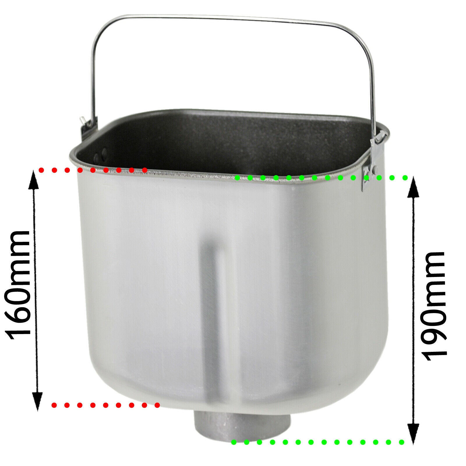 Baking Pan for MORPHY RICHARDS Breadmaker + Kneading Blade Arm 48319 48320 48321