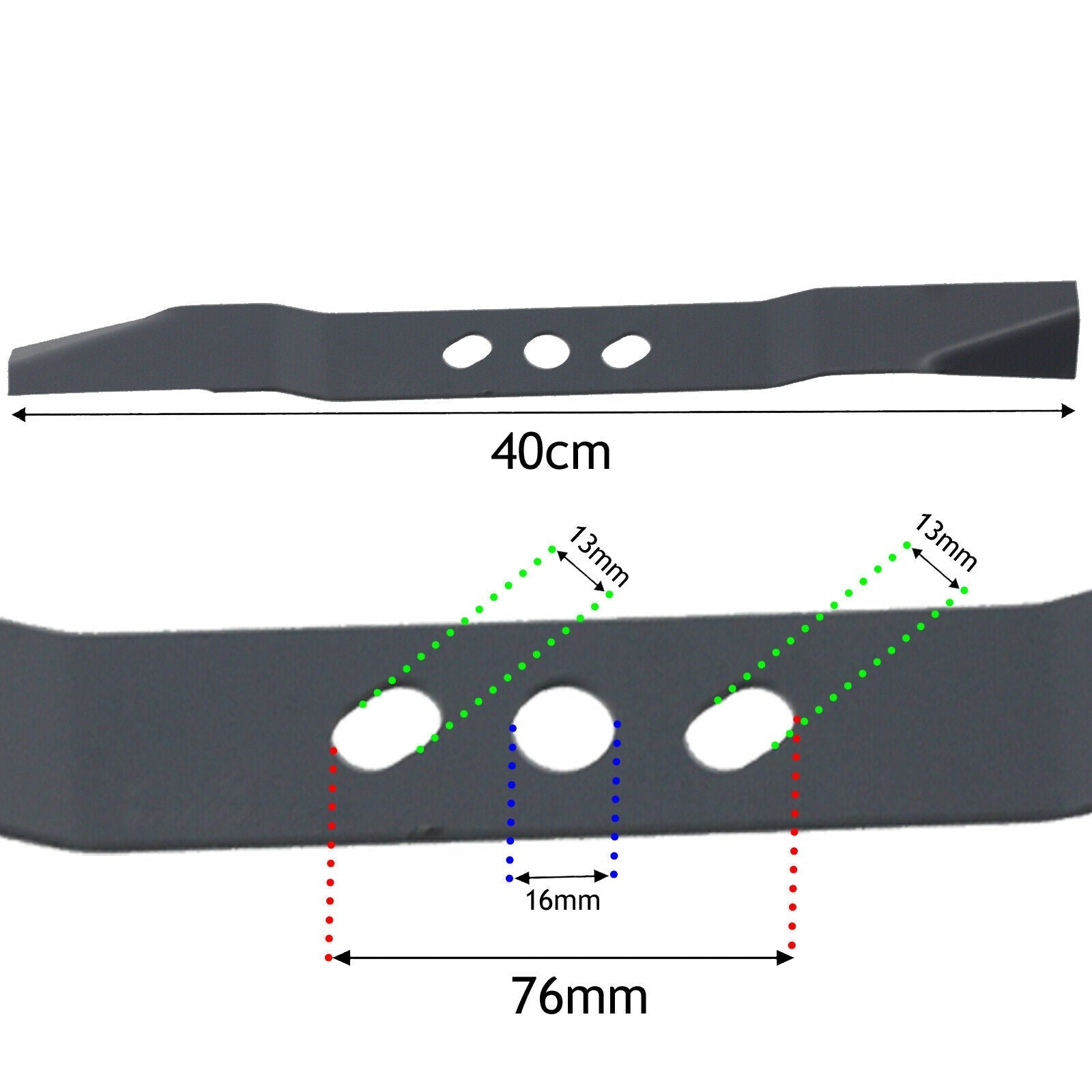 Metal Blade for B&Q FPLMP99 2015 Lawnmower Mower 40cm x 2 Blades