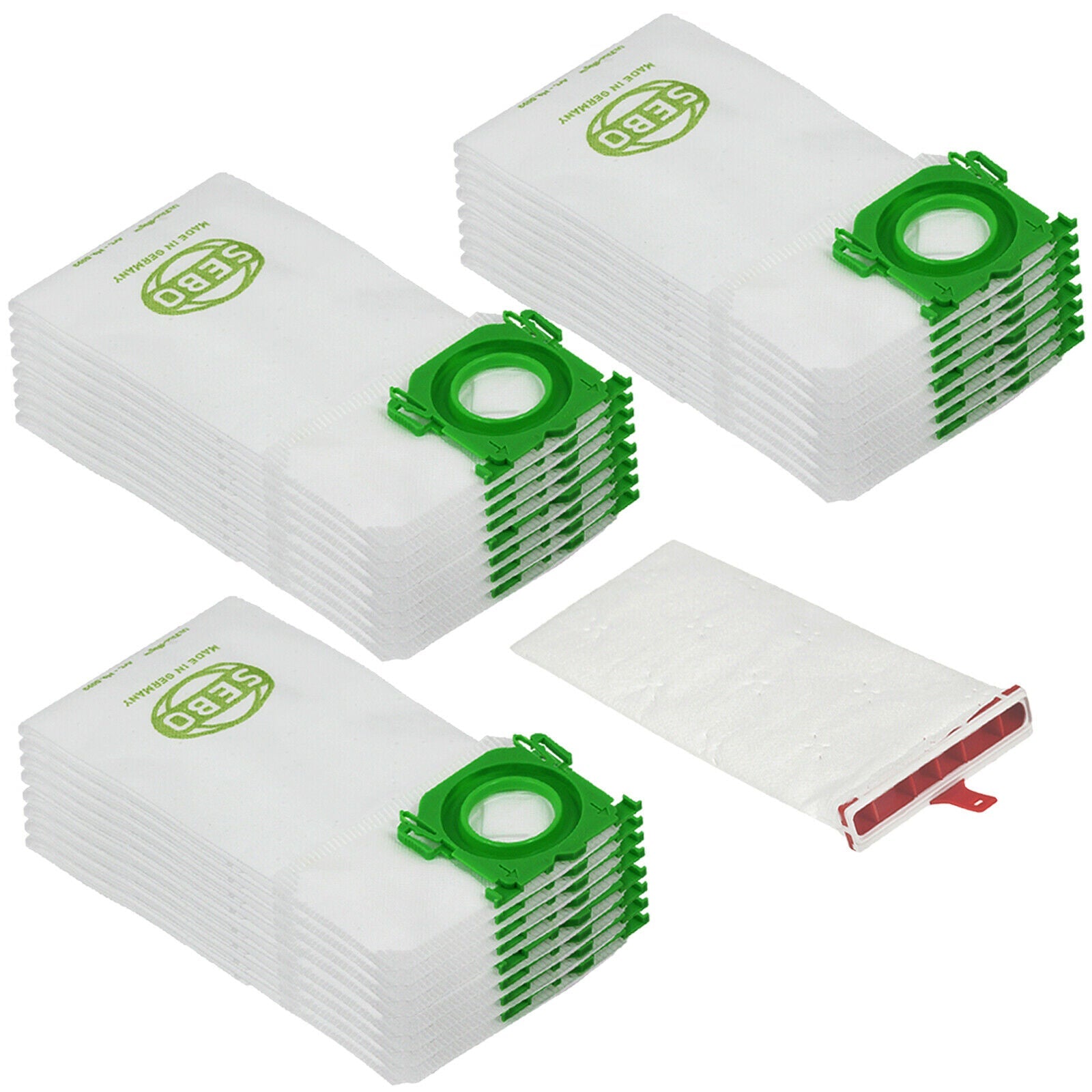 SEBO Exhaust Micro Filter + 24 Bags X7 X8 AUTOMATIC Upright Vacuum 52038ER 5093ER