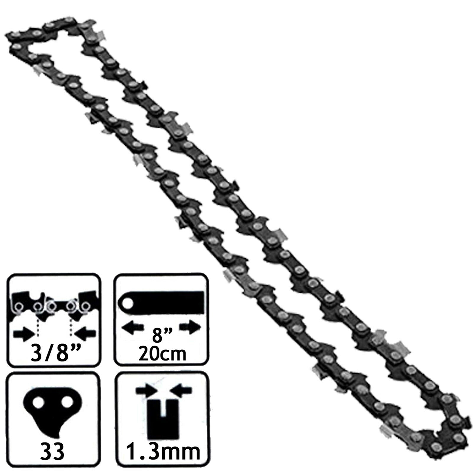 Saw Chain 8" 20cm Bar for TITAN DPL432GDO TTB426GDO TTK587GDO TL650GDO Chainsaw