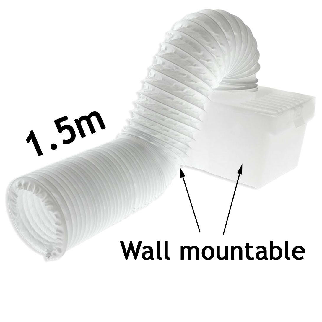 Condenser Vent Box & Hose Kit for White Knight Vented Tumble Dryers (1.5m / 4" Diameter)