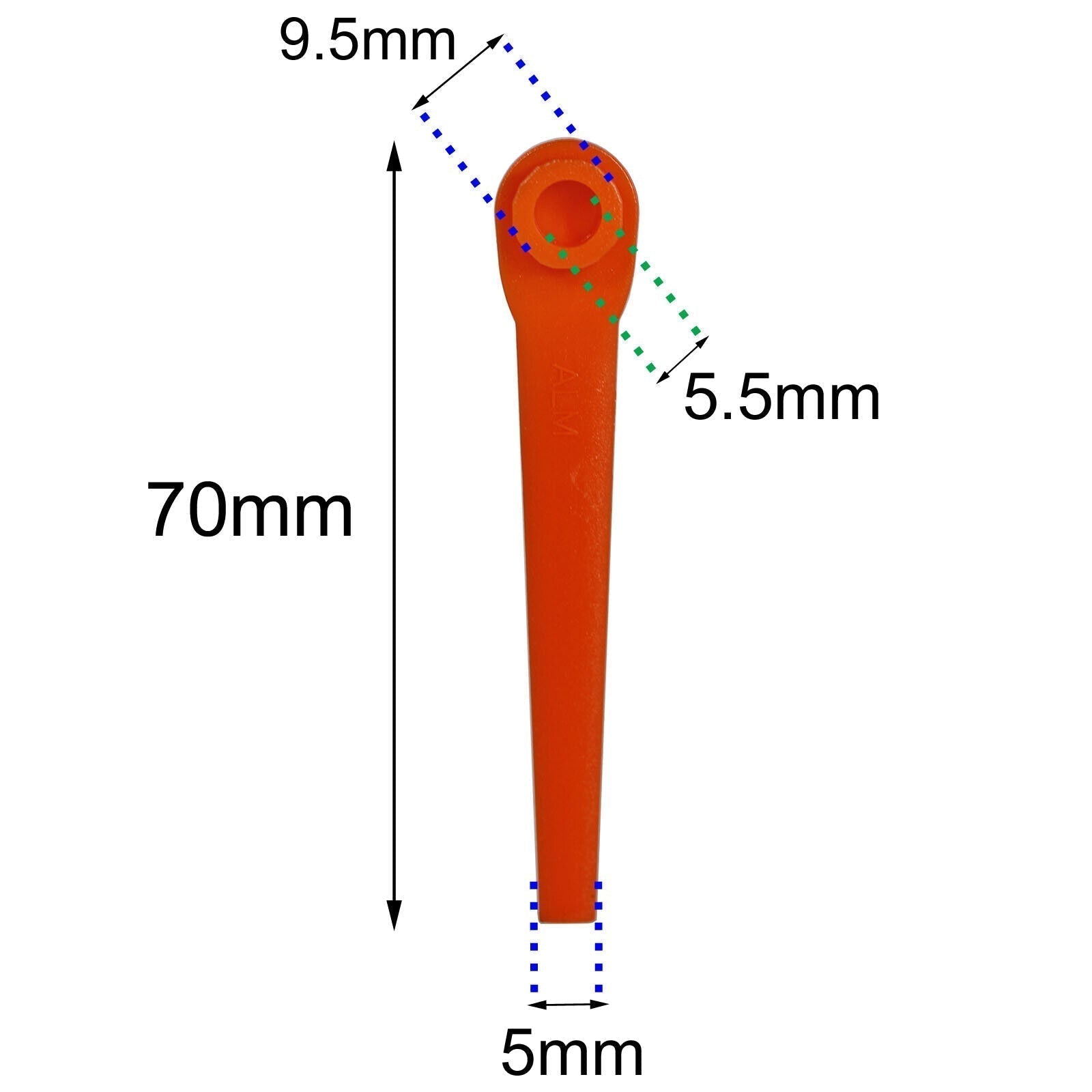 Plastic Blades for GARDENA AccuCut Comfort Cut Li EasyCut 18/23R Trimmer x 100