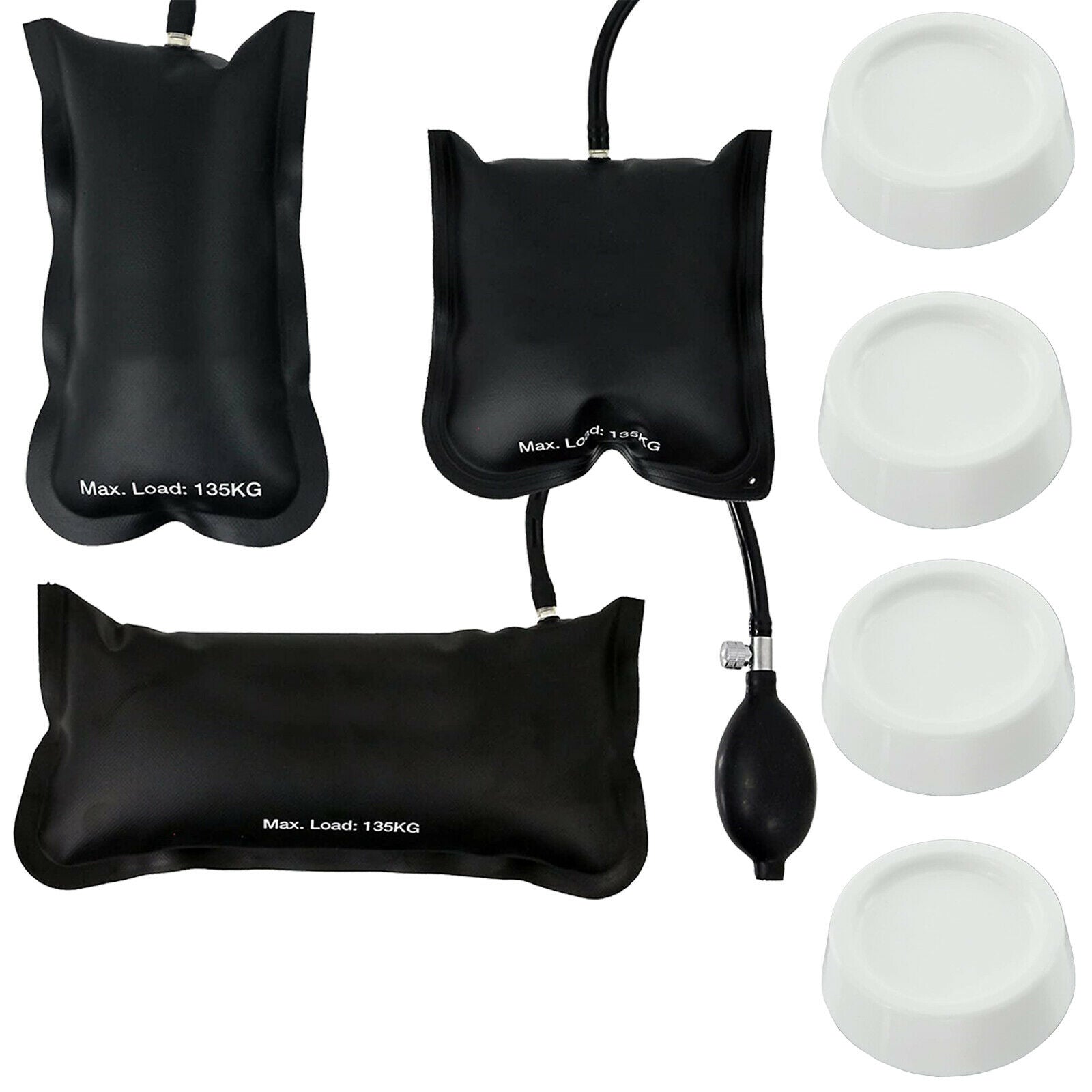 Universal Washing Machine / Tumble Dryer Anti Vibration Feet + Shock Absorbing Stabiliser Pads