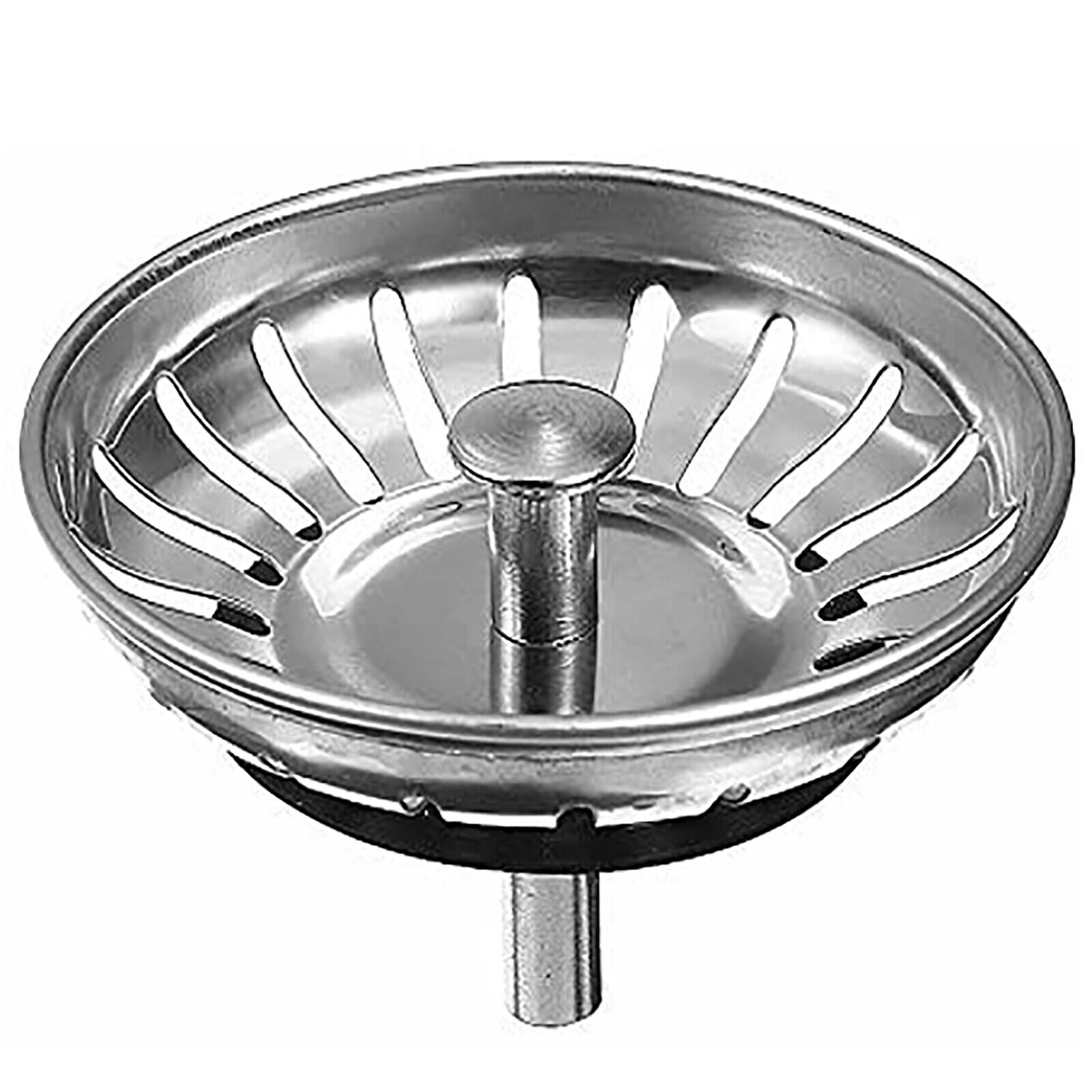 Kitchen Sink Waste Strainer Plug Bath Drain Stopper Basket Filter Rubber Seal