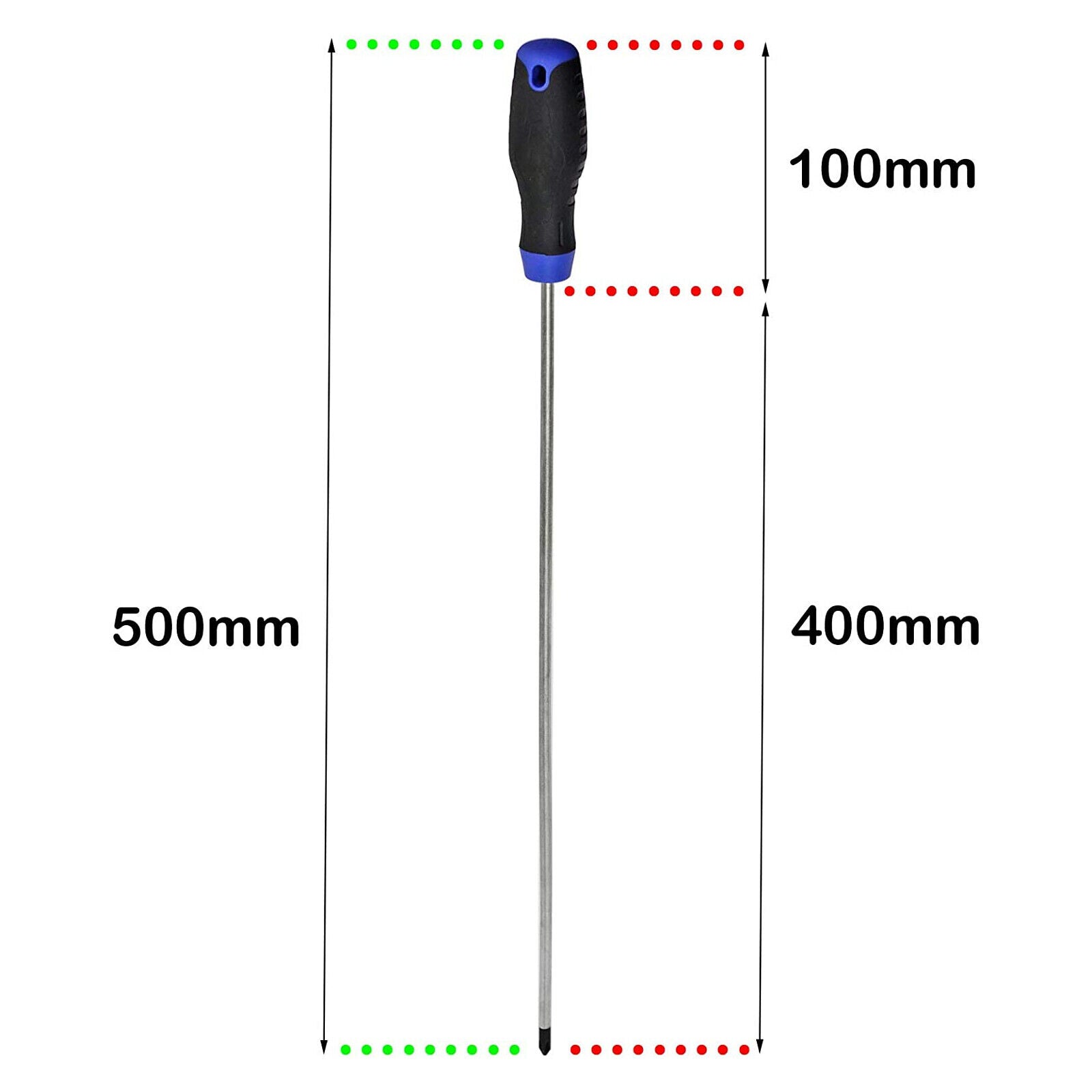 Phillips Head Screwdriver Extra Long Reach Chrome Vanadium CR-V 500mm