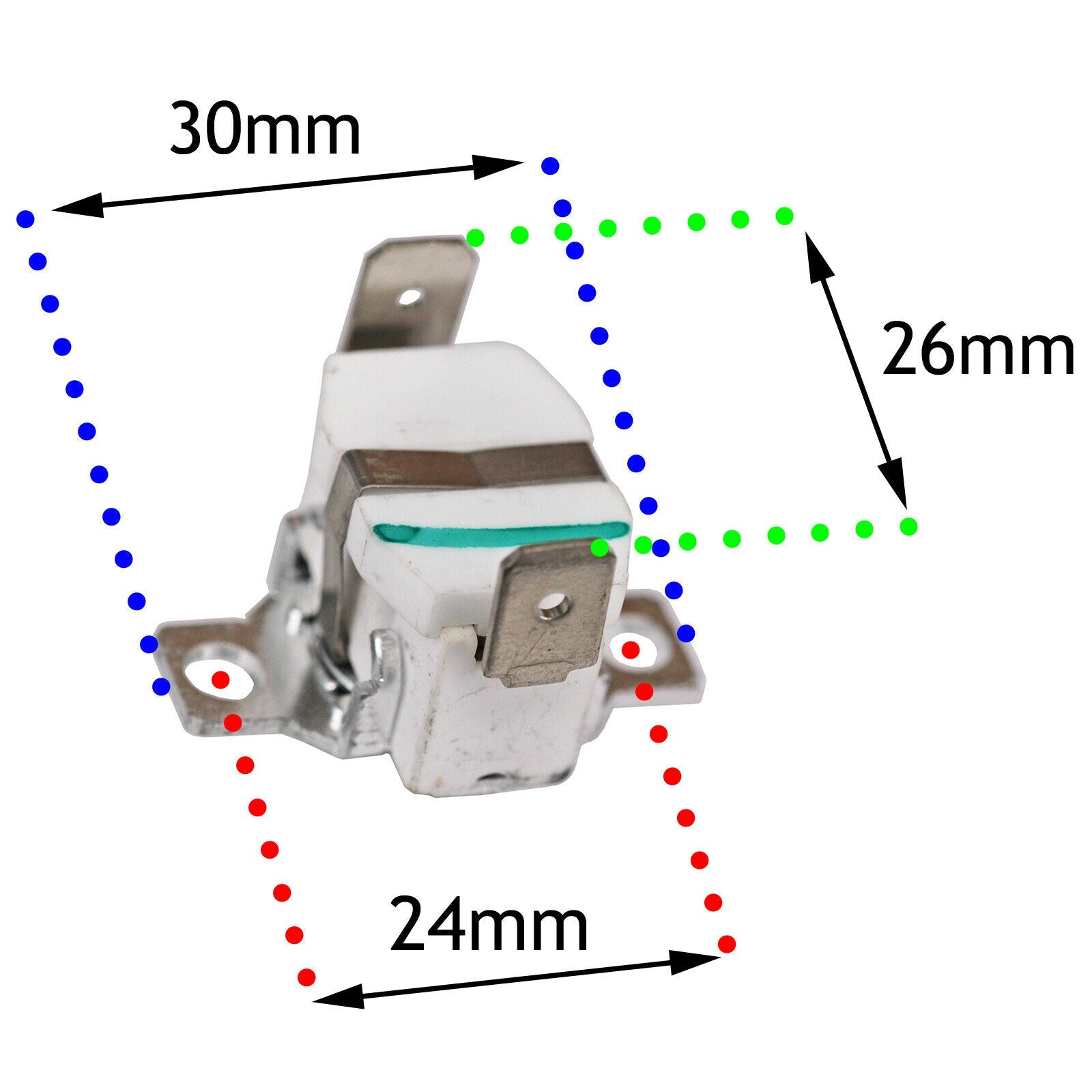 Heater Thermostats Kit for Bauknecht TRA TRAK Tumble Dryers (Pack of 2)