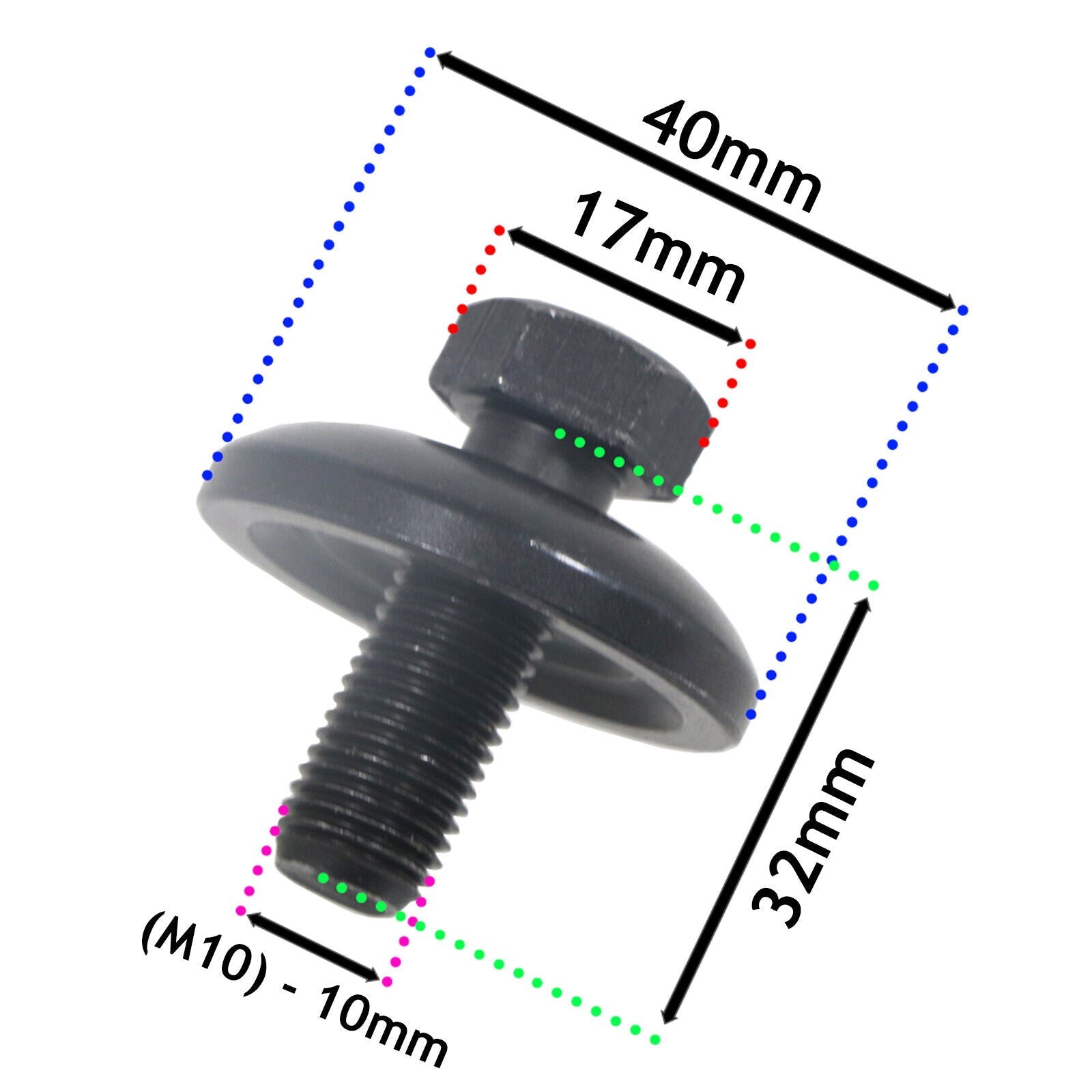 Lawnmower Blade Bolt & Washer M10 10mm Lawn Mower Universal 2 x Bolts Washers