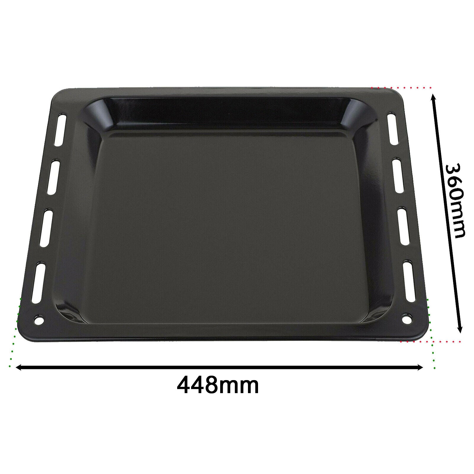 Baking Tray Enamelled Pan for Bosch Oven Cooker (448mm x 360mm x 25mm)