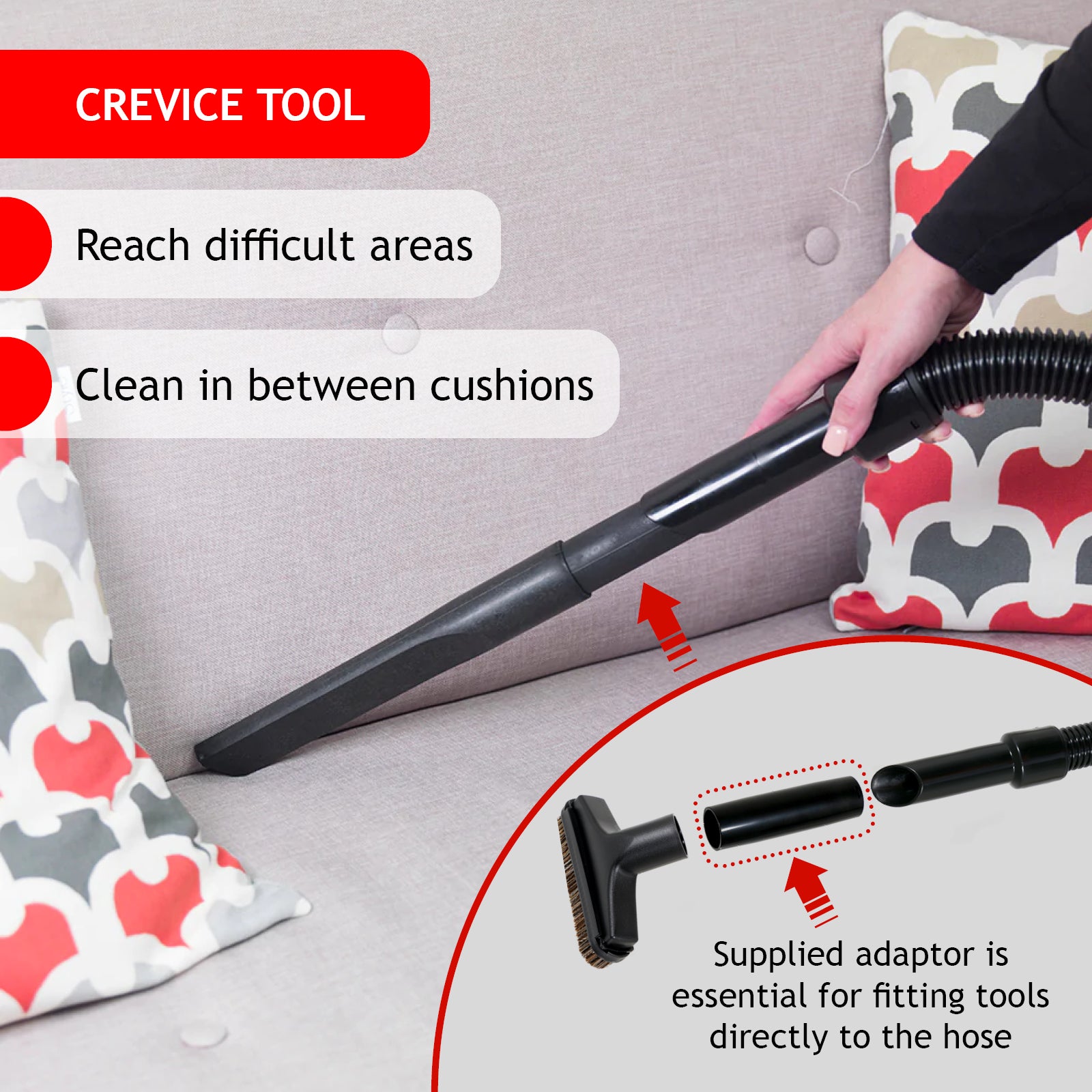 SPARES2GO Spare Parts Tool Kit For Numatic Henry Hetty James Vacuum Cleaner Hoover (1.8m)