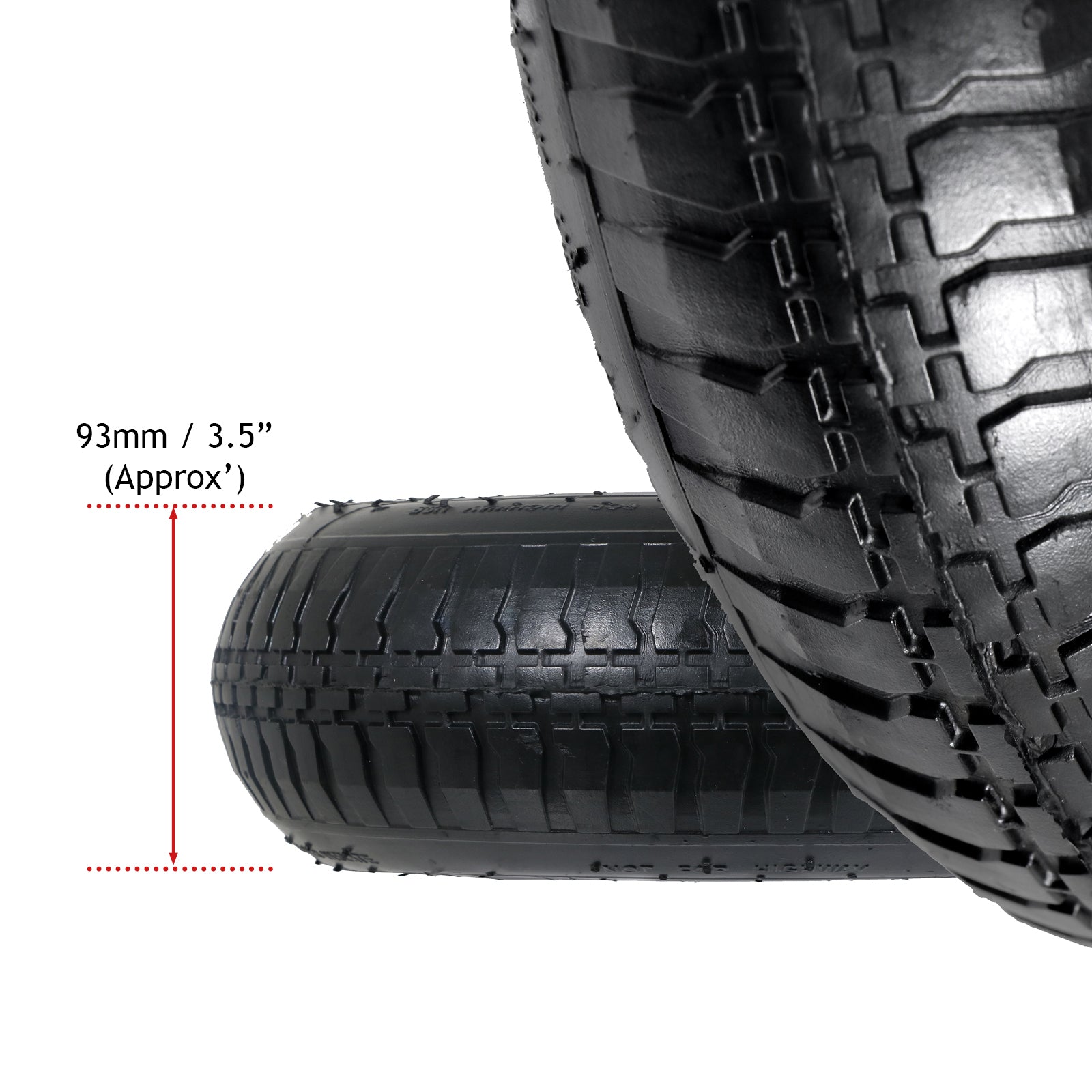 Wheelbarrow Wheel Tyre and Inner Tube - 3.50-8, 35PSi (Pack of 2 Tyres)