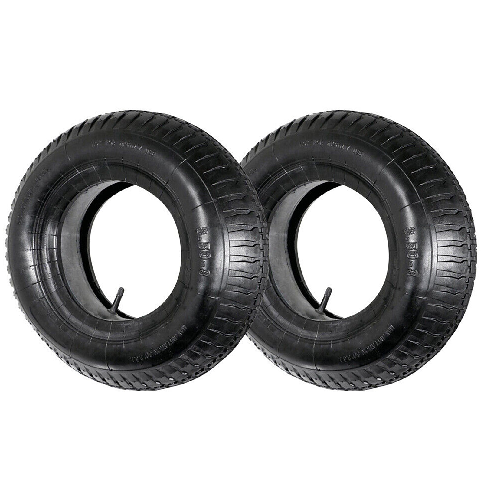 Wheelbarrow Wheel Tyre and Inner Tube - 3.50-8, 35PSi (Pack of 2 Tyres)