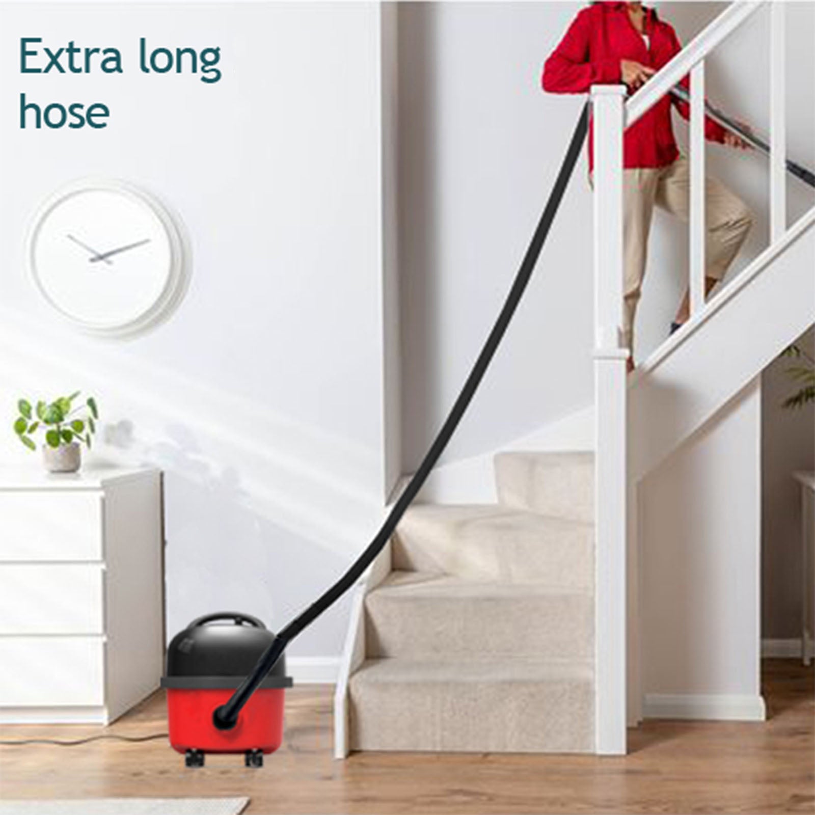 SPARES2GO Extra Long 32mm Hose for Numatic Henry Hetty Vacuum Cleaner (2.5m)