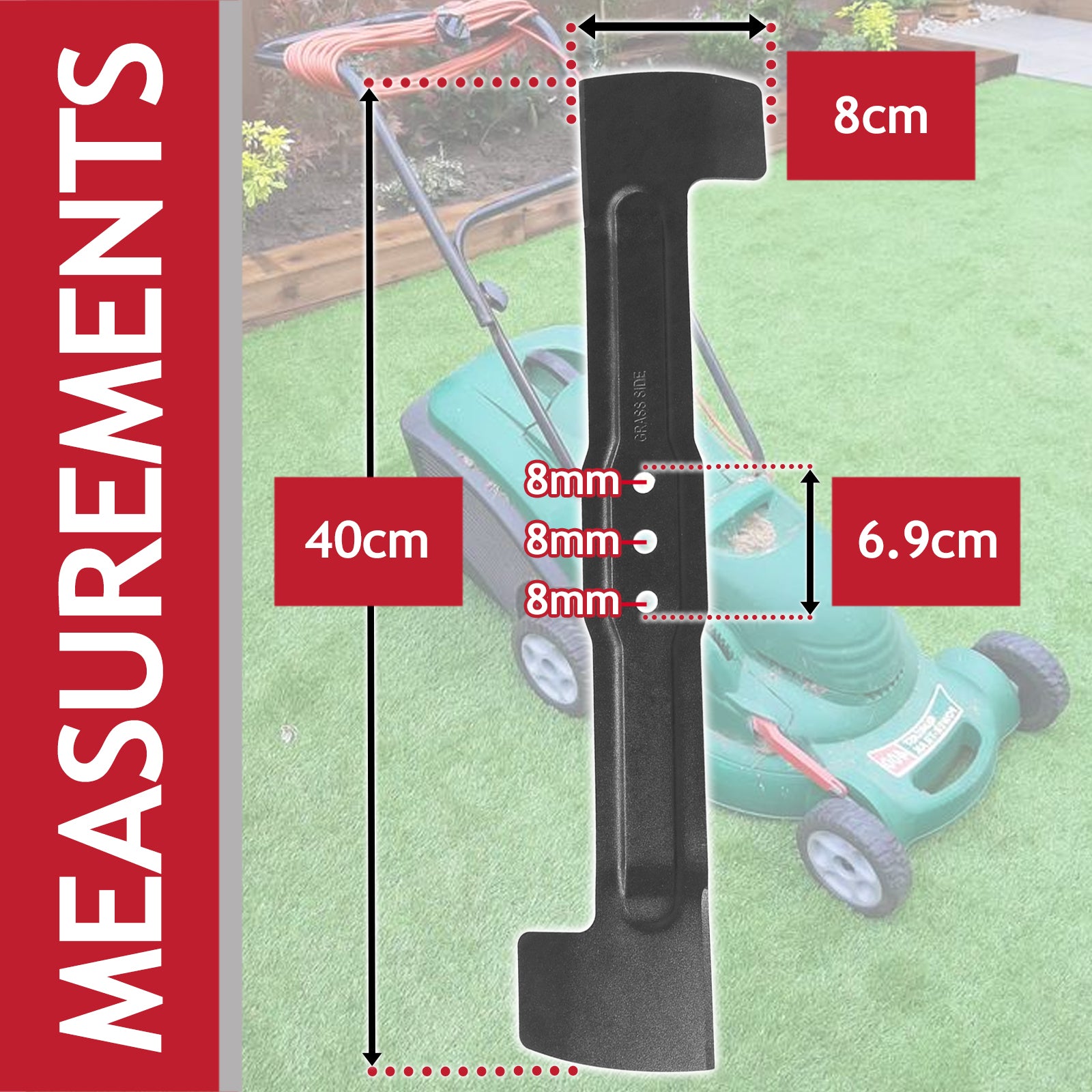 Metal Blade for Qualcast Power Trak 400 4000 Lawnmower (40cm)