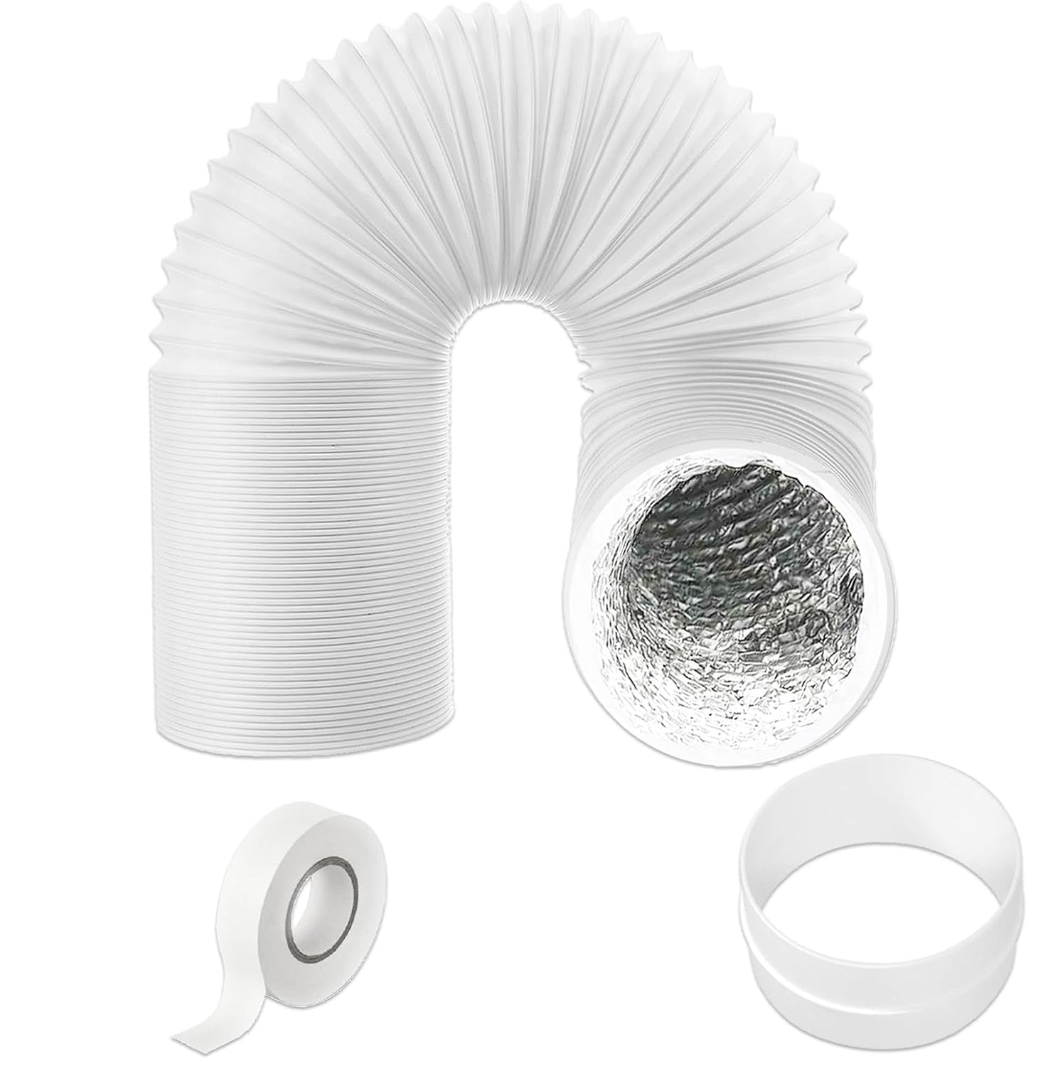 UNIVERSAL Cooker Hood Vent Hose Extractor Pipe Insulated Extension 3m 125mm 5"