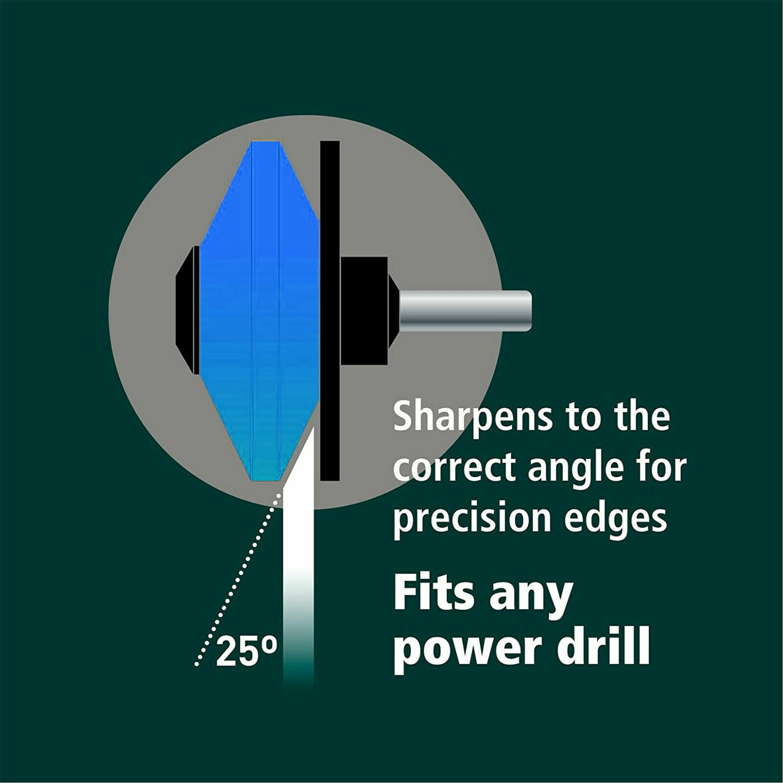 43cm Metal Blade for Bosch Rotak 43Li Ergoflex Lawnmower + Drill Sharpener Attachment