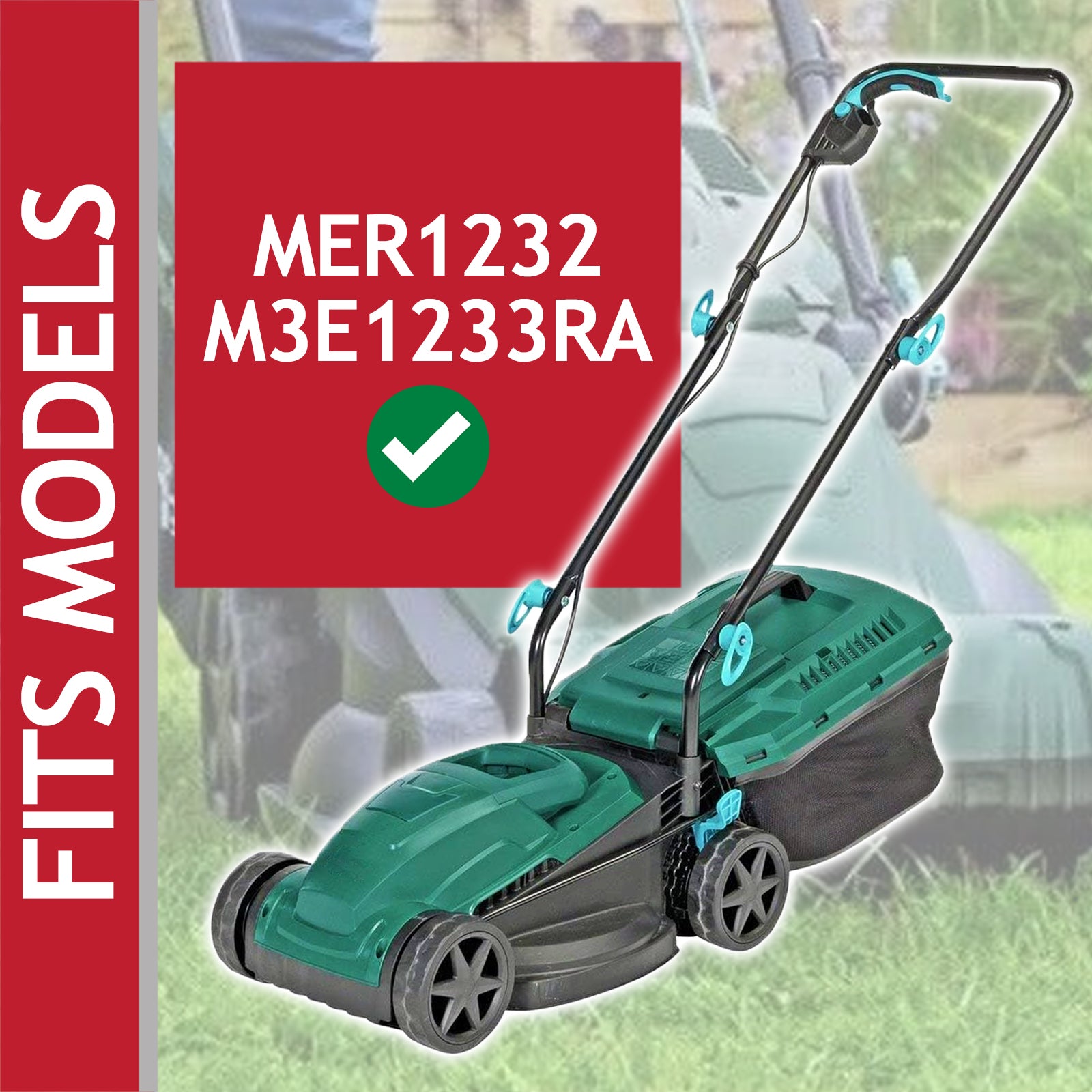 Metal Blade for McGregor MER1232 M3E1233RA Lawnmower (32cm, Pack of 2)