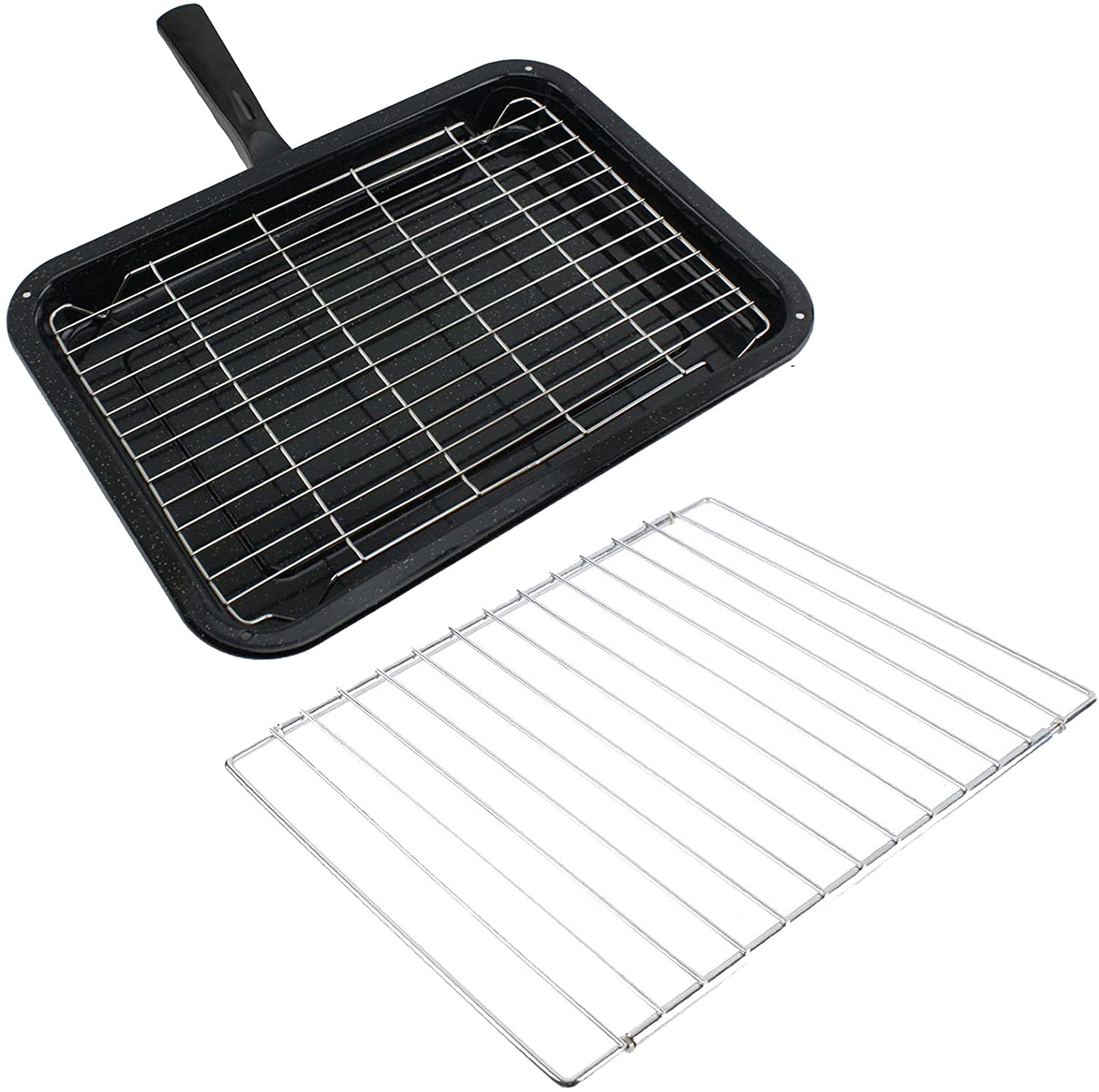 Small Grill Pan with Rack and Detachable Handle + Adjustable Grill Shelf for NEFF Oven Cooker