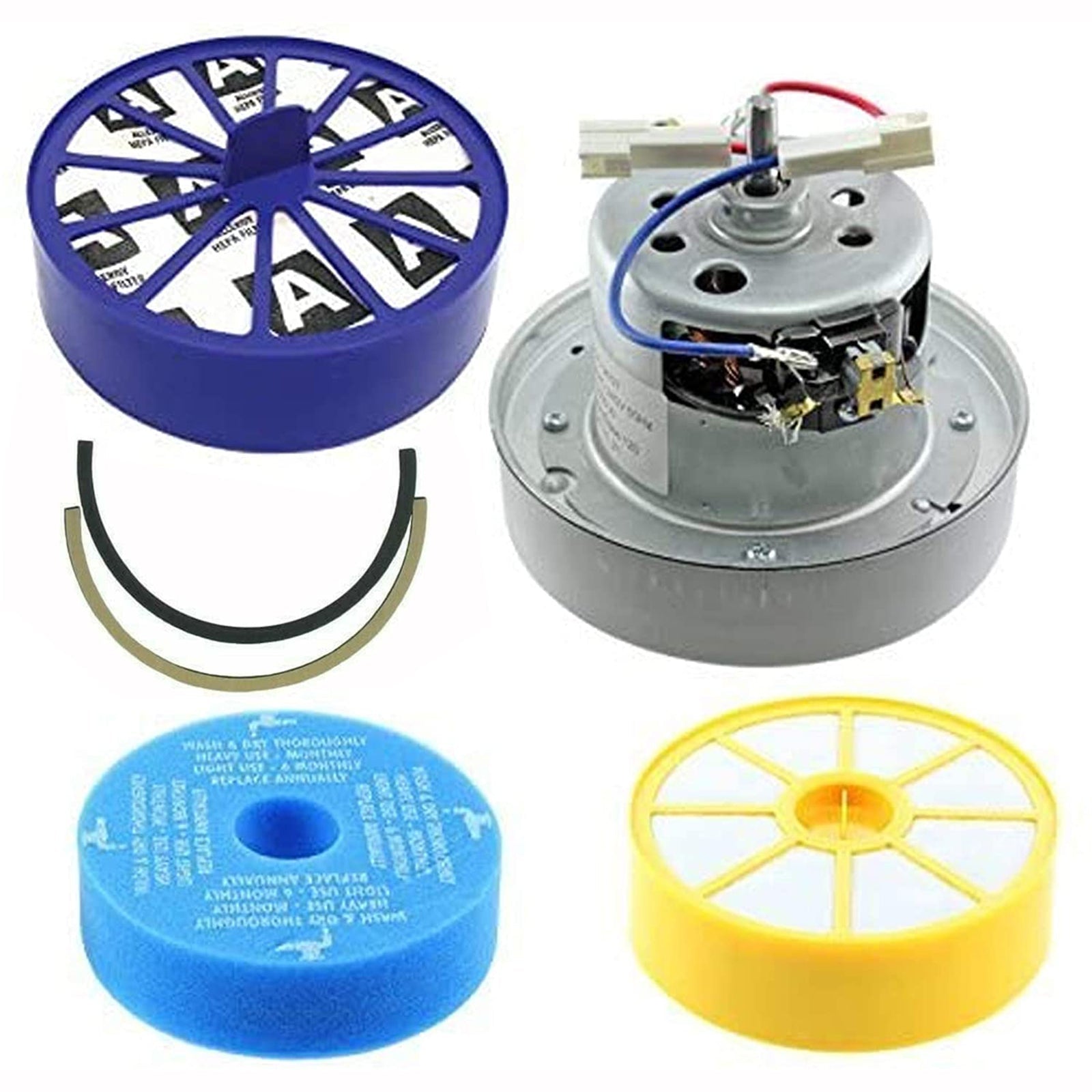 Complete Motor and Filter Service Kit for Dyson DC14 Vacuum Cleaner Washable Pre & Post HEPA, Seal + YDK Type TOC