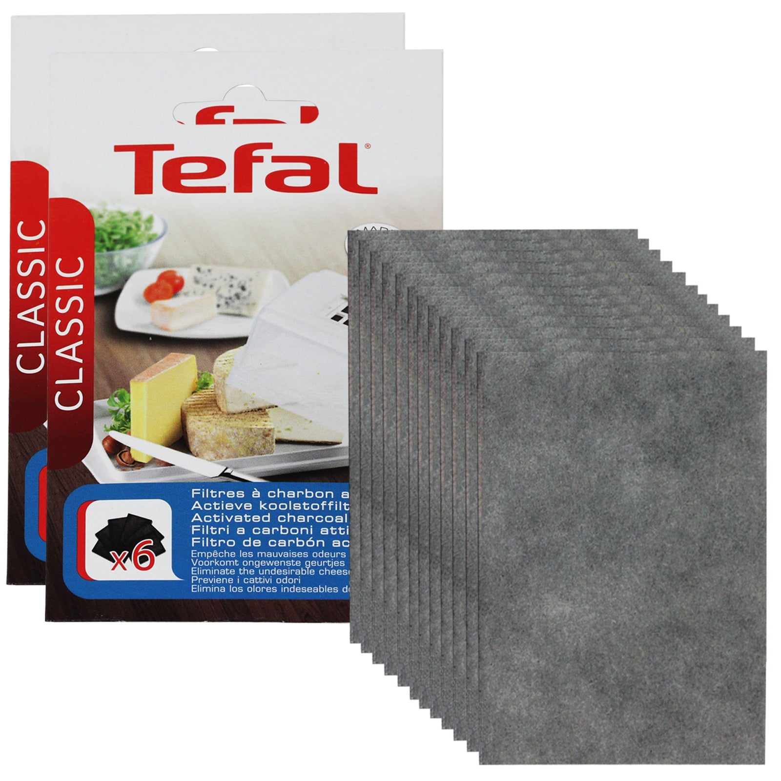 TEFAL Filter Cheese Preserver Cellar Activated Charcoal 91822120 Pack of 12