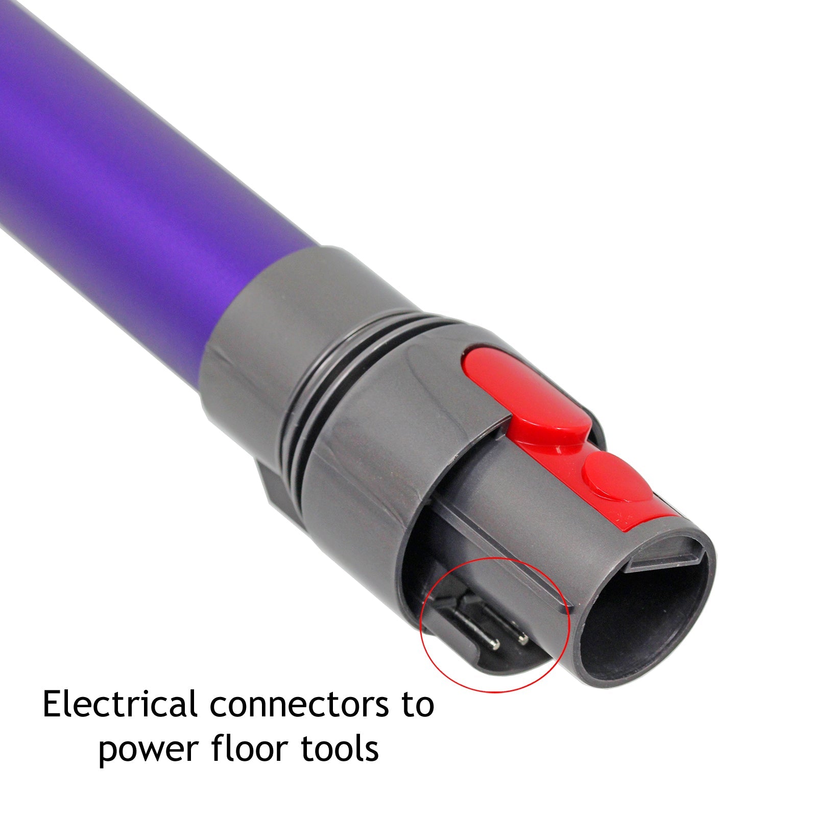 Hard Floor Turbine Tool Brush for Dyson V11 SV14 Vacuum + Purple Rod Wand Tube