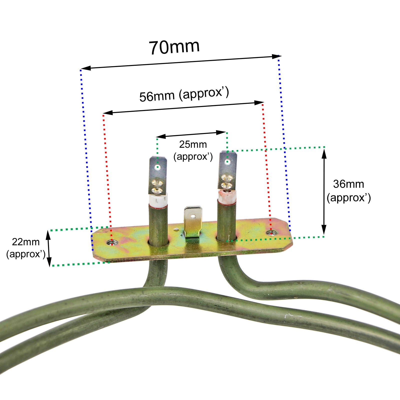 2100W Heater Element compatible with Leisure RM6CVW, ZE6HVW, ZE6HVS Fan Oven / Cooker