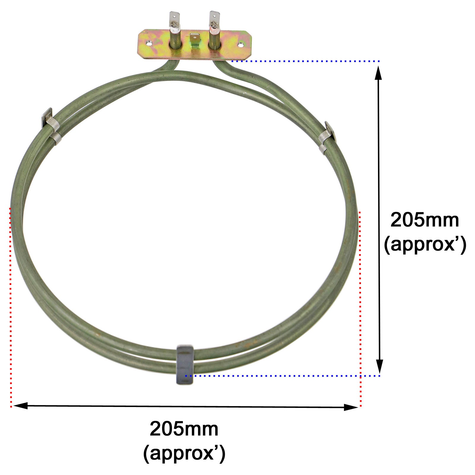 2100W Heater Element compatible with AGA ARL60ECBLC, ARL60ECSSC, CLAS60ECBLC, CLAS60ECCRC, KCH60ECBLC, PROP60ECBLC, PROP60ECSSC Fan Oven / Cooker