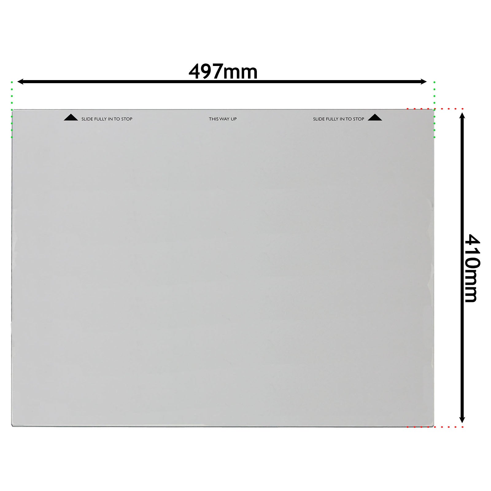 Main Inner Door Glass Pane for HOWDENS LAMONA HJA0150 Oven Cooker (497mm x 410mm)