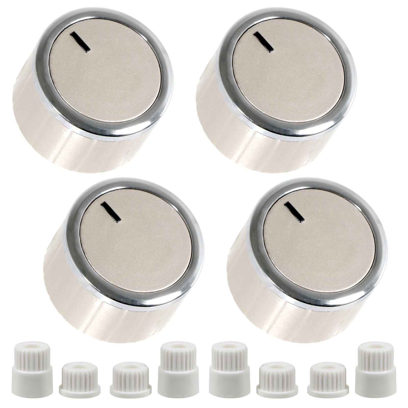 Universal Oven Control Knob Dial Switch + Adaptors Oven Cooker Grill Hob (Pack of 4)