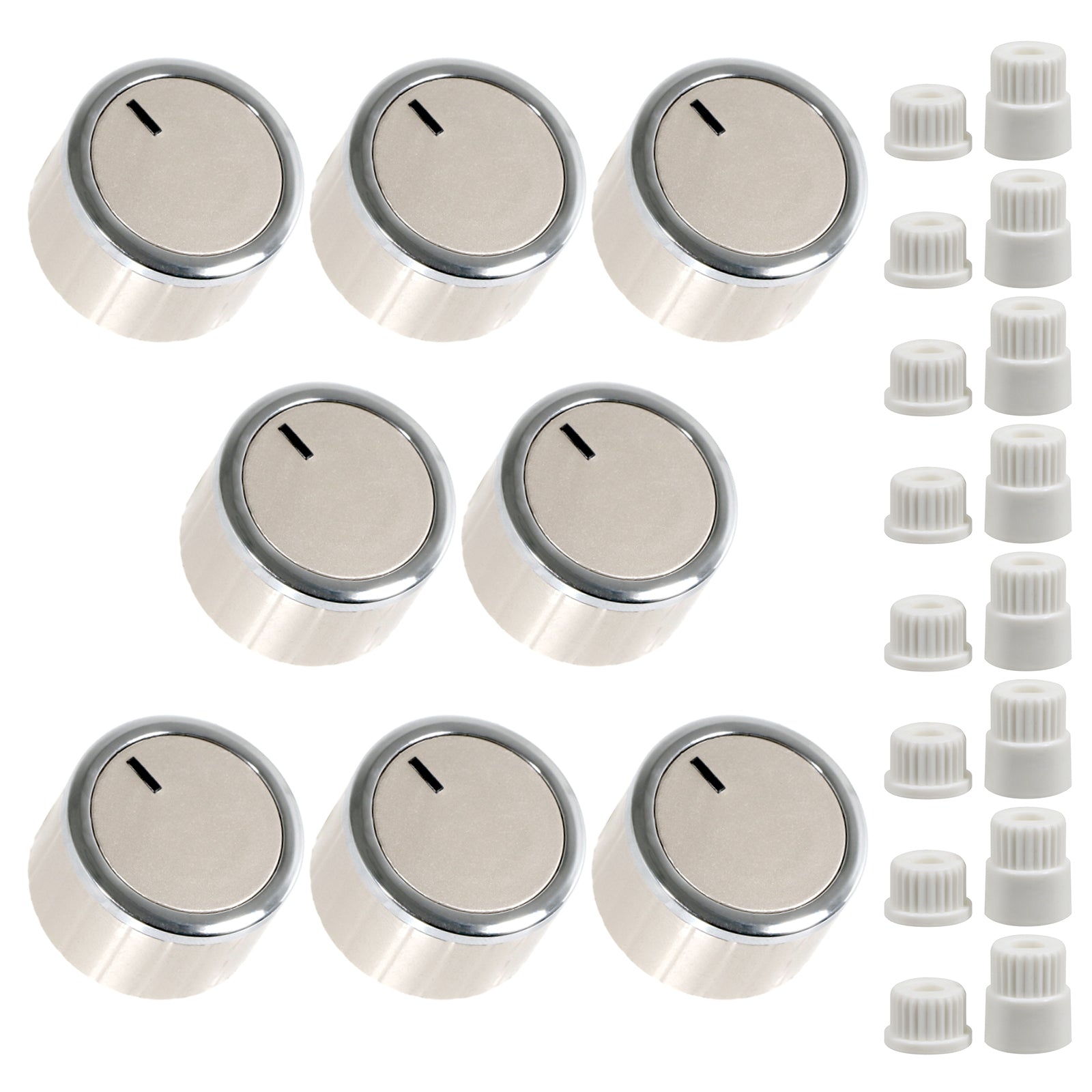 Universal Oven Control Knob Dial Switch + Adaptors Oven Cooker Hob (Pack of 8)