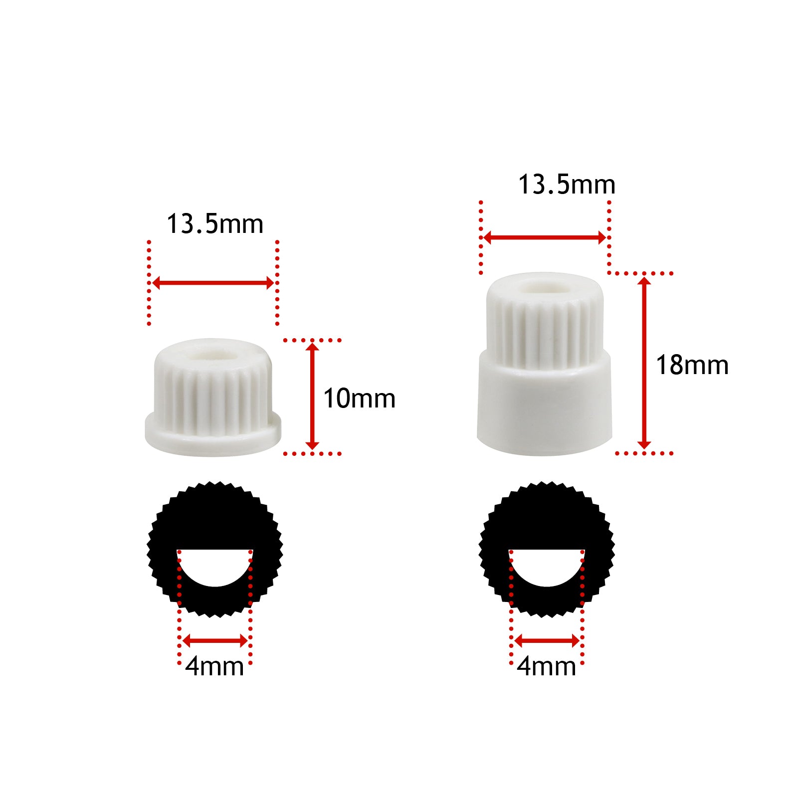 Control Knob Dial Switch + Adaptors for HOTPOINT Oven Cooker Hob (Pack of 4)