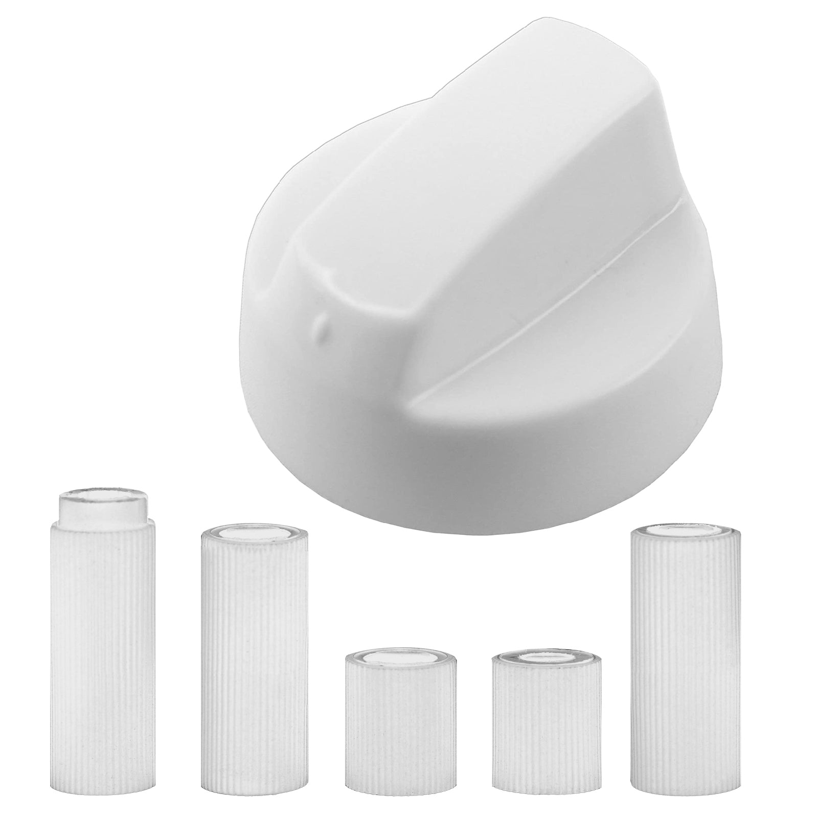 UNIVERSAL White CONTROL KNOB & ADAPTORS for GORENJE Cooker Oven Hob