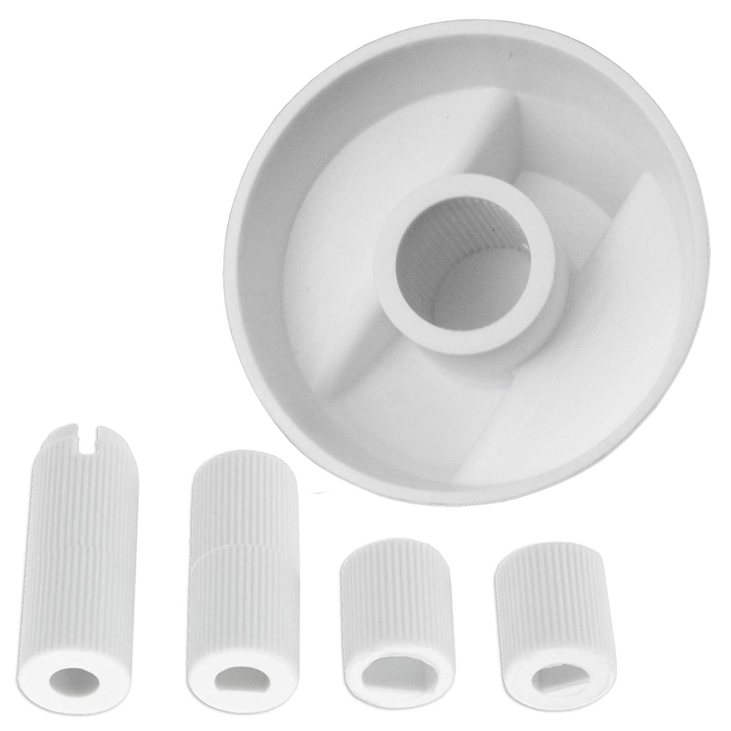 UNIVERSAL White CONTROL KNOB & ADAPTORS for NEFF Cooker Oven Hob